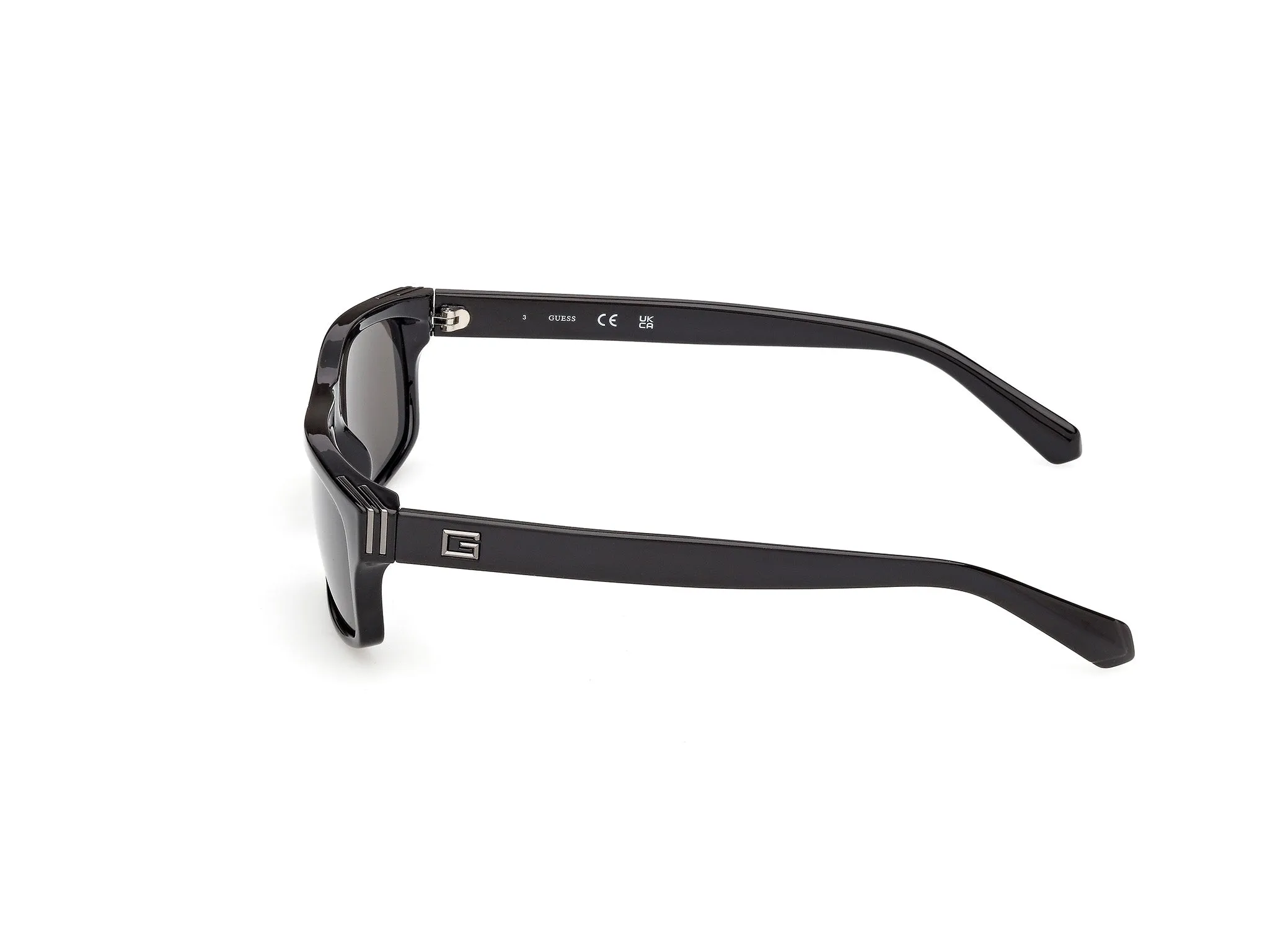 Guess GU00276 01A Occhiali da sole Iniettato Nero Fumo Squadrata Normale - immagine 3