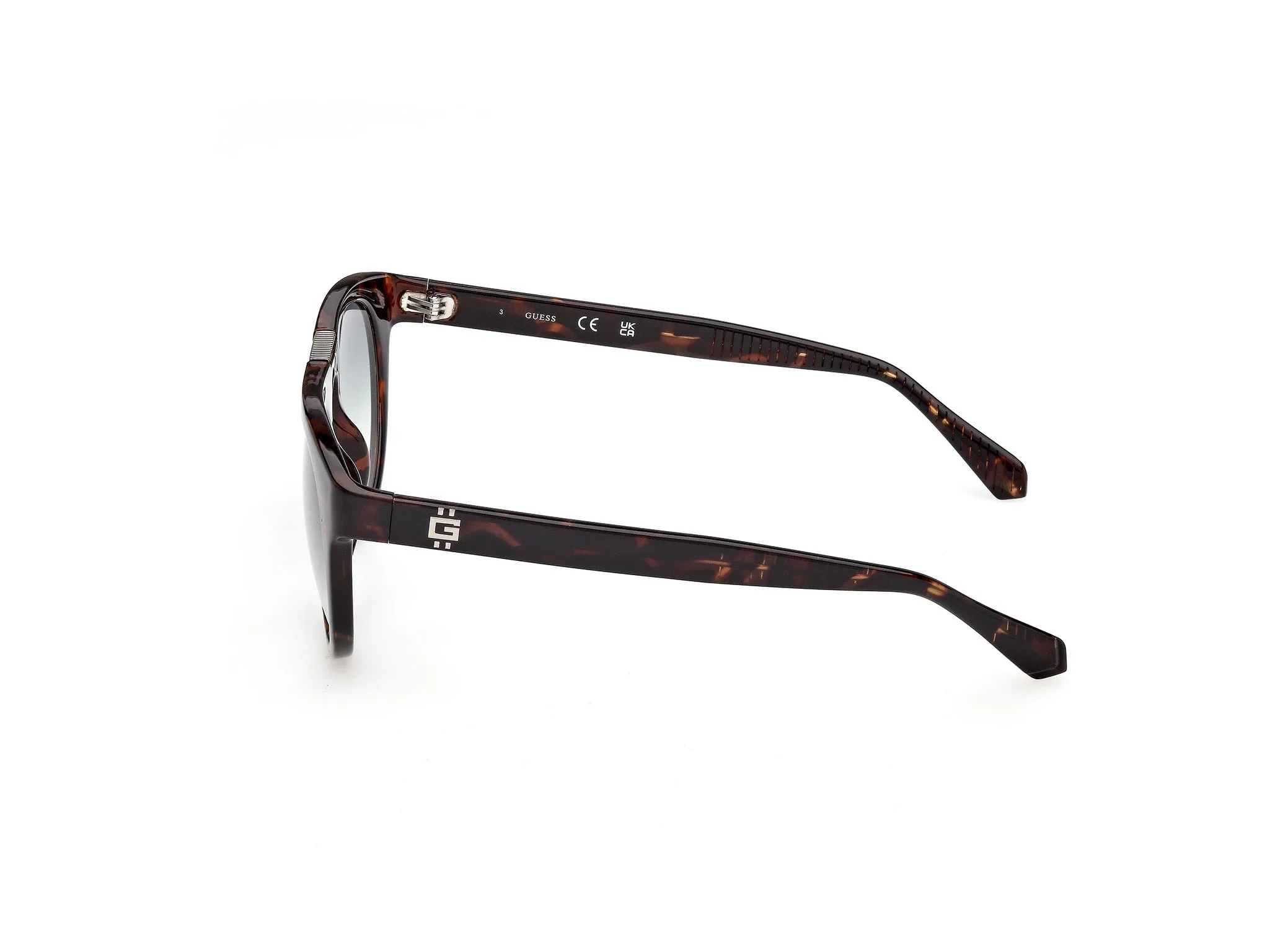 Guess GU00275 52P Occhiali da sole Iniettato Havana Verde Rotonda Normale - immagine 3