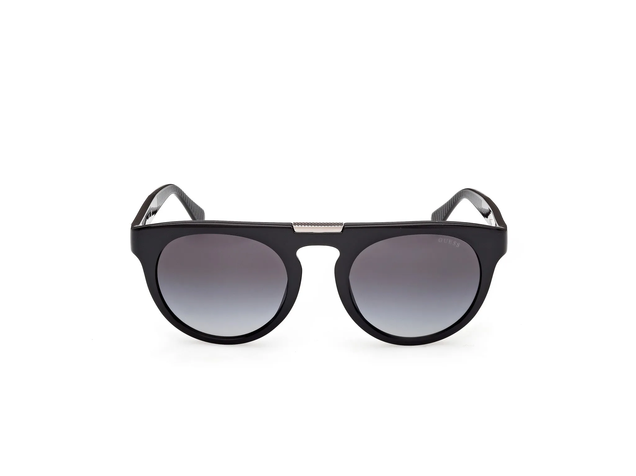 Guess GU00275 01B Occhiali da sole Iniettato Nero Fumo Rotonda Normale - immagine 2