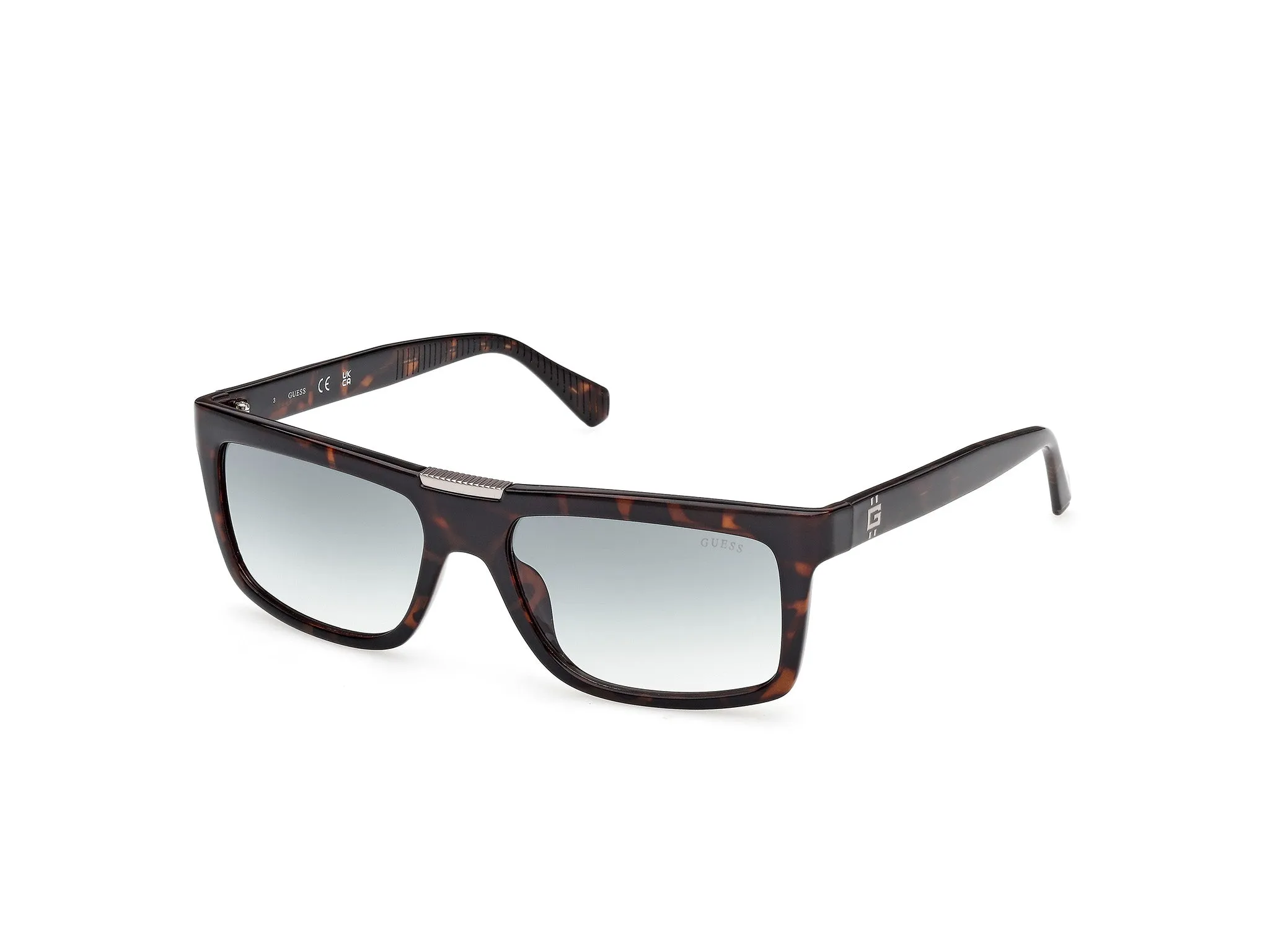Guess GU00274 52P Occhiali da sole Iniettato Havana Verde Squadrata Normale - immagine 1