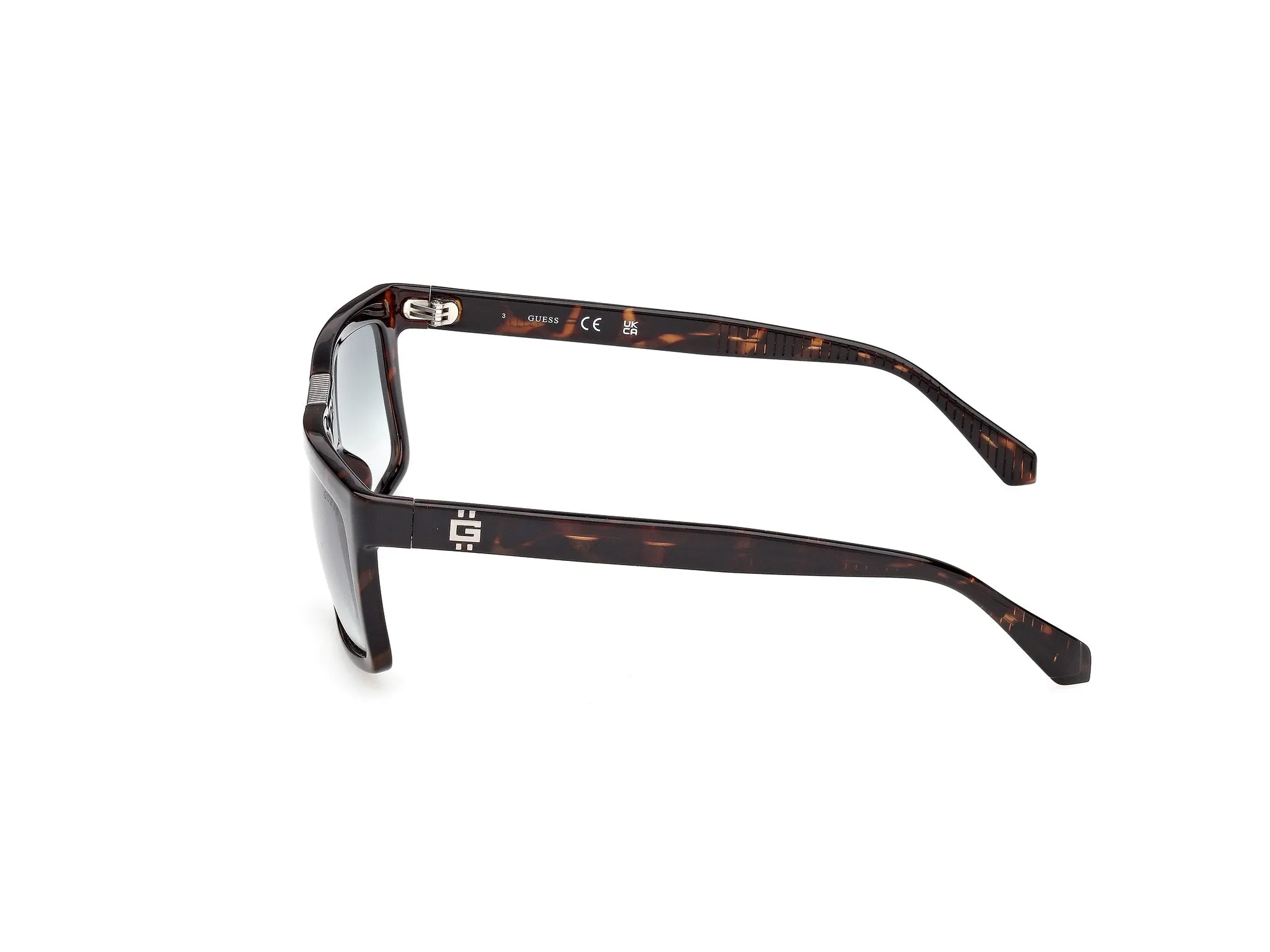 Guess GU00274 52P Occhiali da sole Iniettato Havana Verde Squadrata Normale - immagine 3