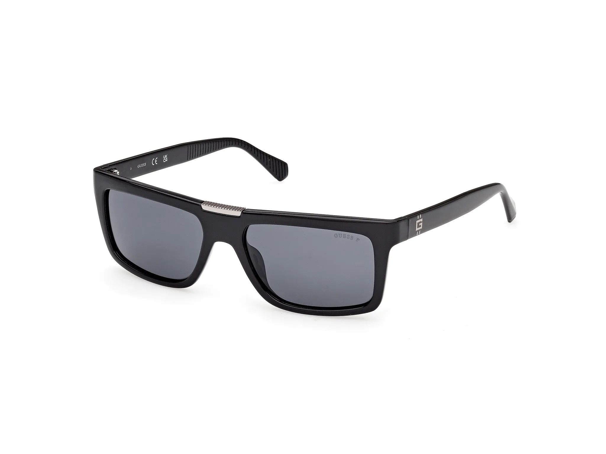Guess GU00274 01D Occhiali da sole Iniettato Nero Fumo Squadrata Polarizzata - immagine 1