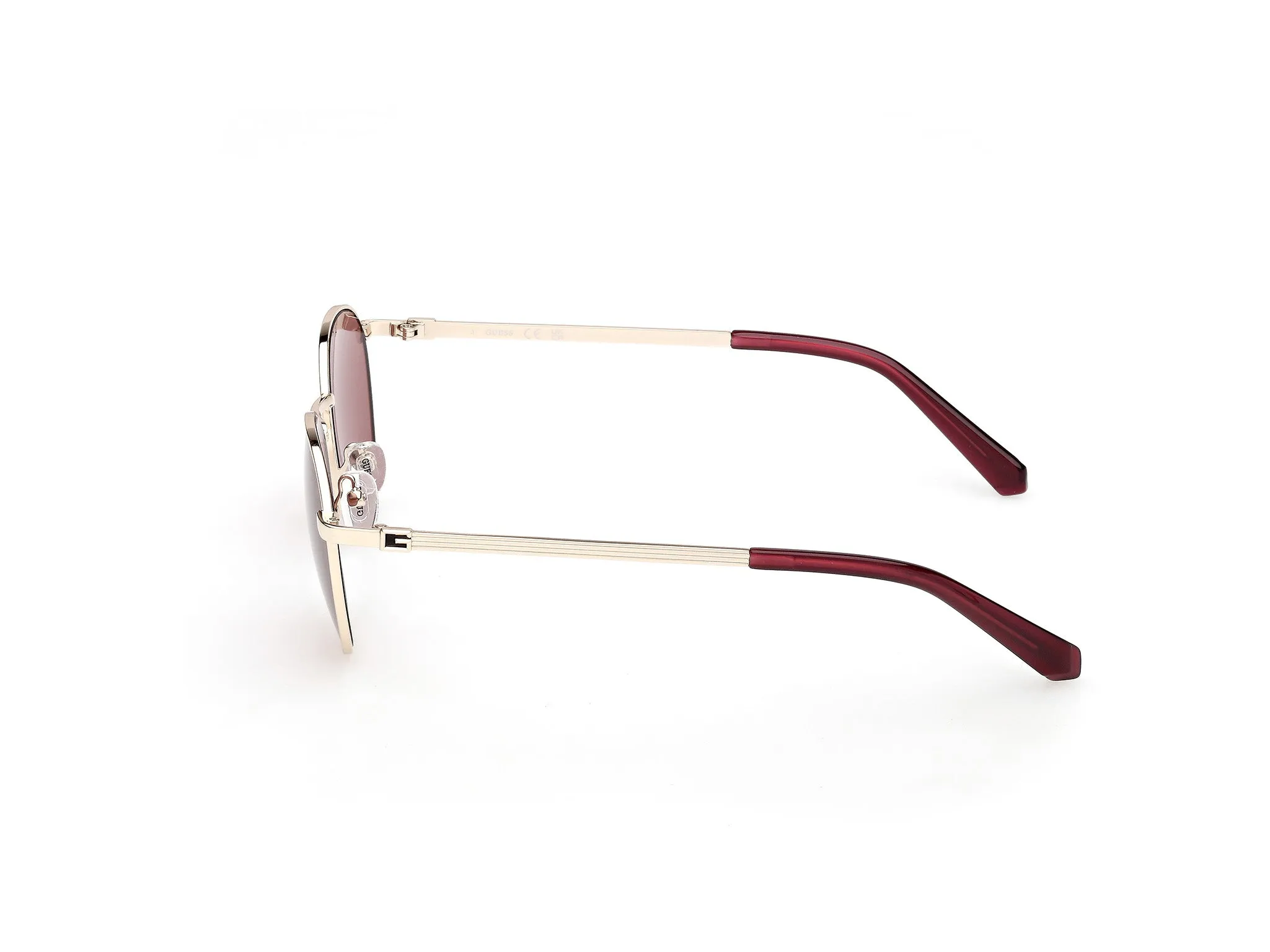 Guess GU00272 32S Occhiali da sole Metallo Oro Bordeaux Rotonda Normale - immagine 3