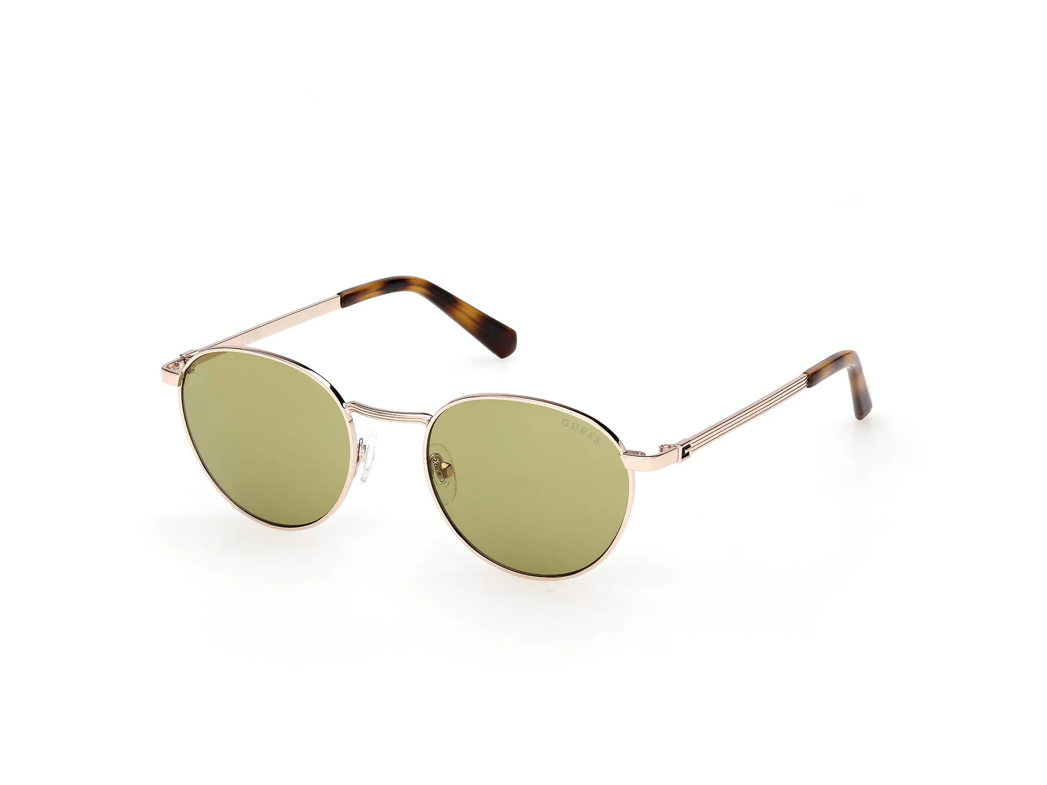 Guess GU00272 32N Occhiali da sole Metallo Oro Verde Rotonda Normale - immagine 1