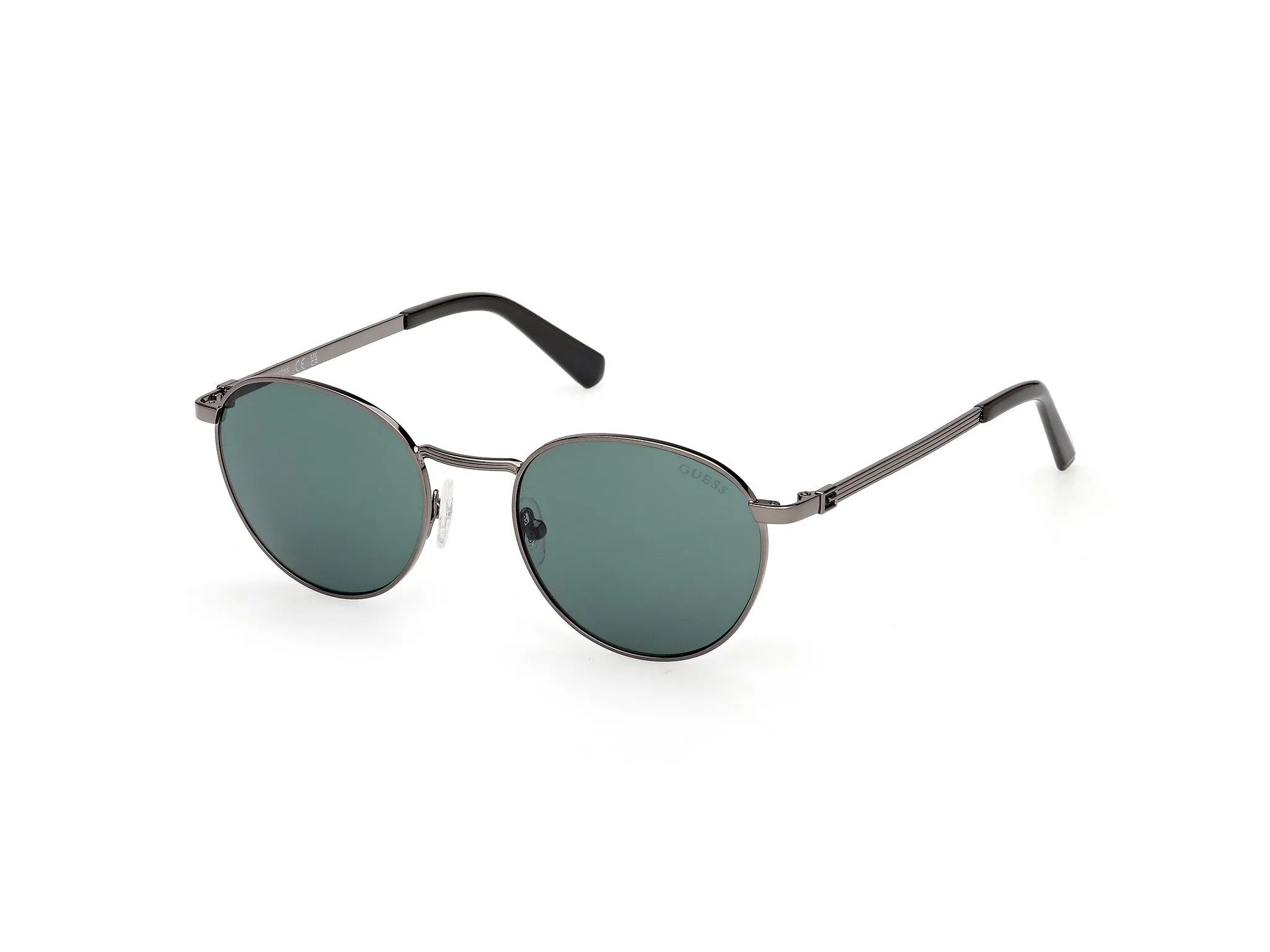 Guess GU00272 08N Occhiali da sole Metallo Canna di fucile Verde Rotonda Normale - immagine 1