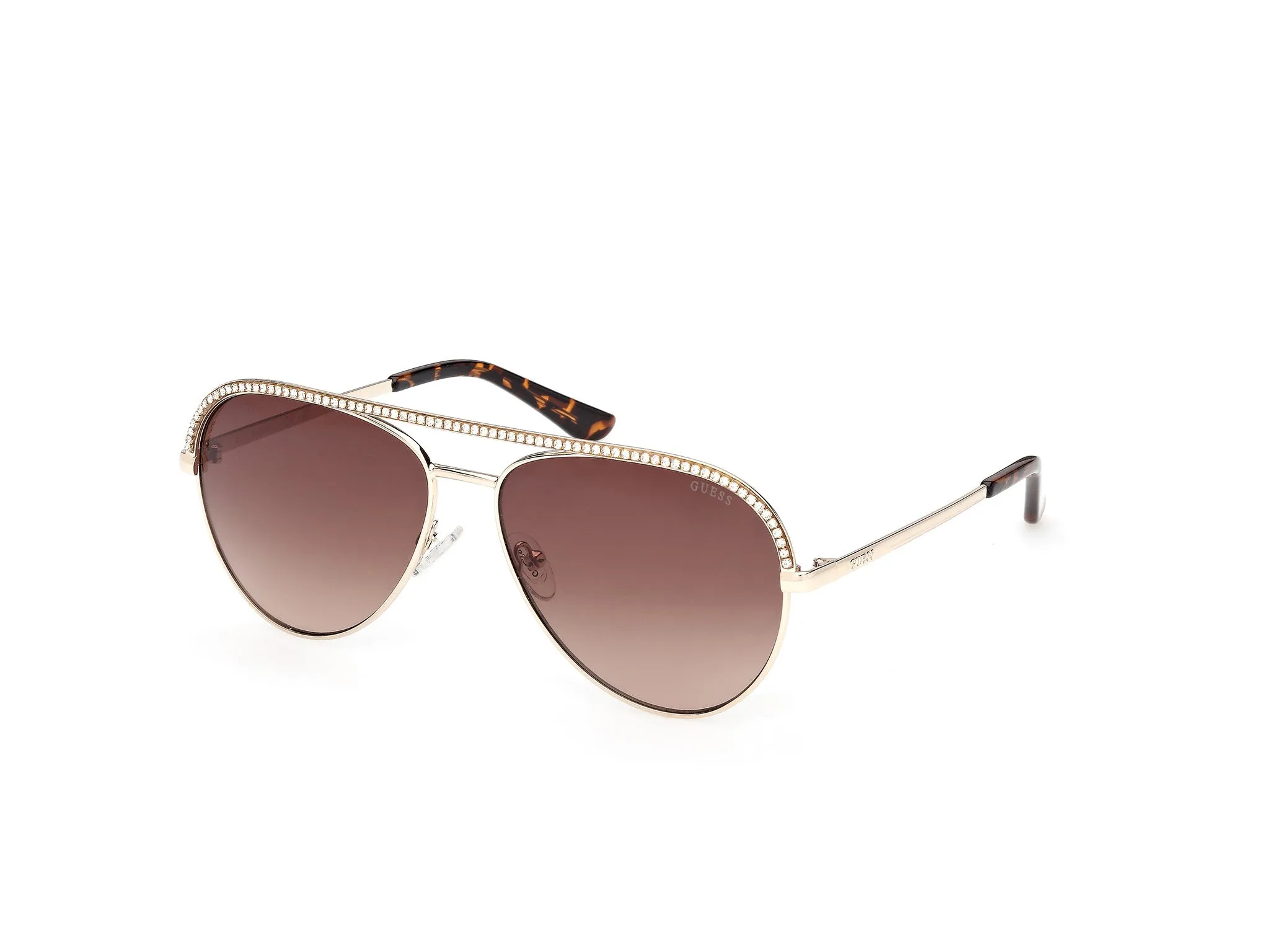 Guess GU00271 32F Occhiali da sole Metallo Oro Marrone Pilot Normale - immagine 1