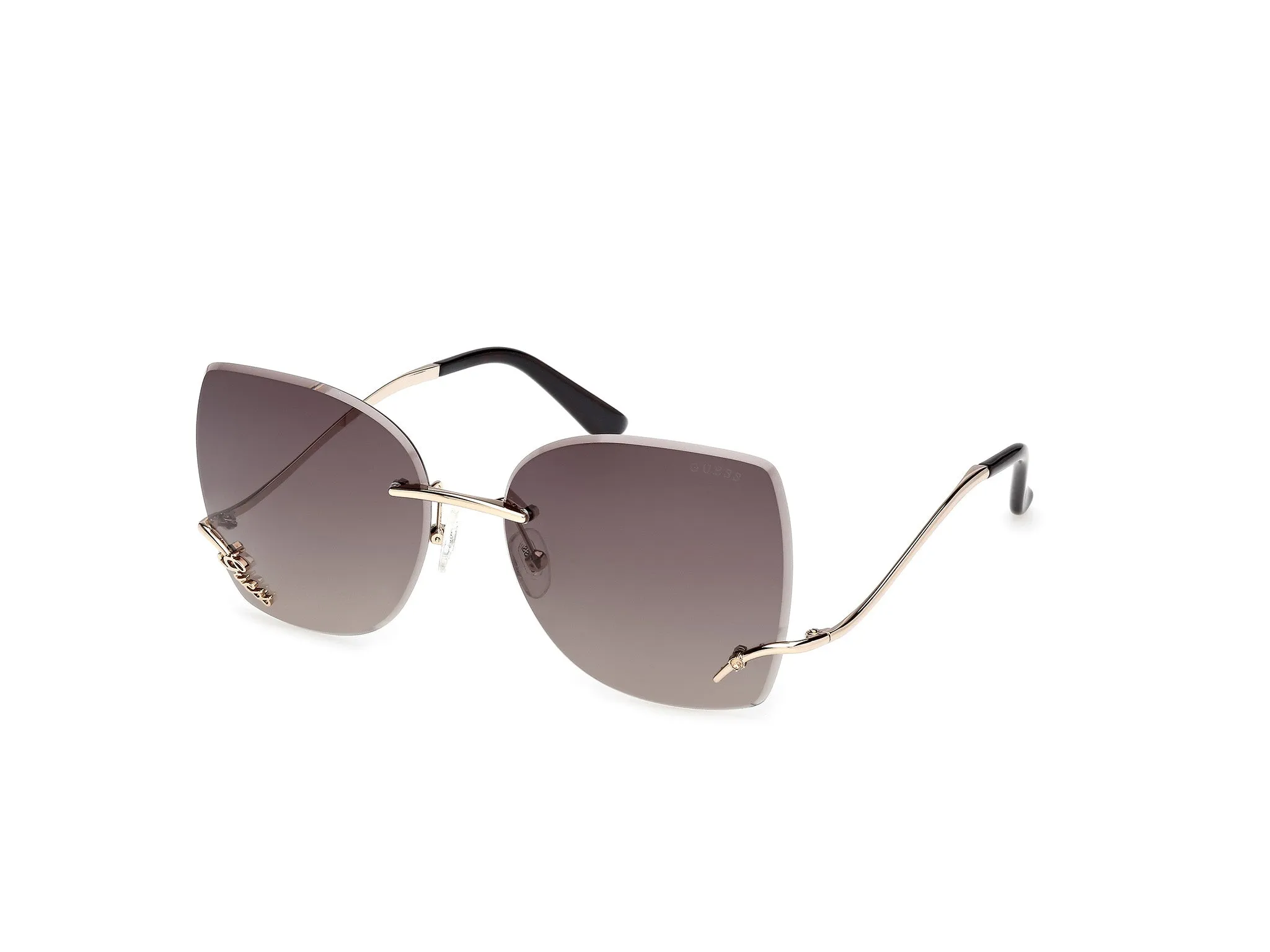 Guess GU00269 32F Occhiali da sole Metallo Oro Marrone Squadrata Normale - immagine 1