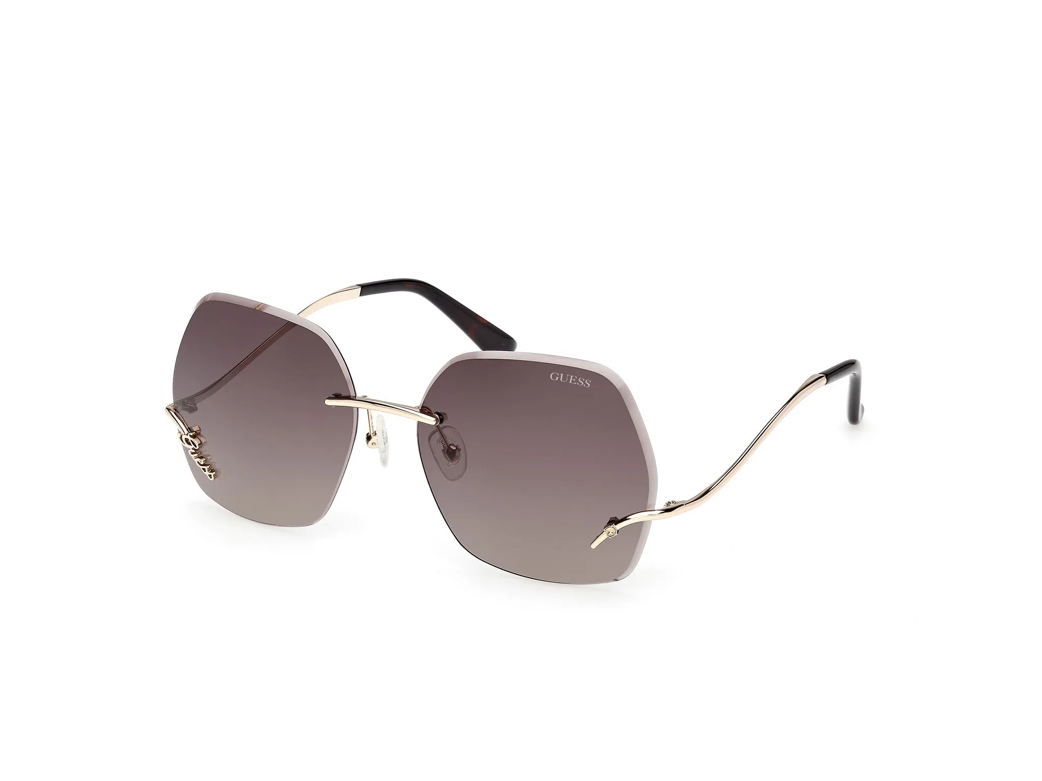 Guess GU00268 32F Occhiali da sole Metallo Oro Marrone Farfalla Normale - immagine 1