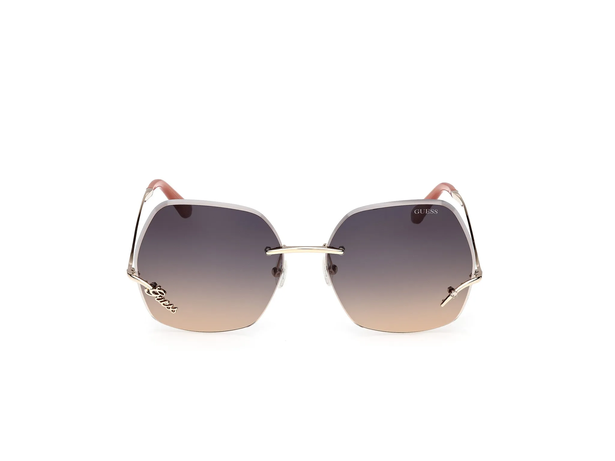 Guess GU00268 32B Occhiali da sole Metallo Oro Fumo Farfalla Normale - immagine 2