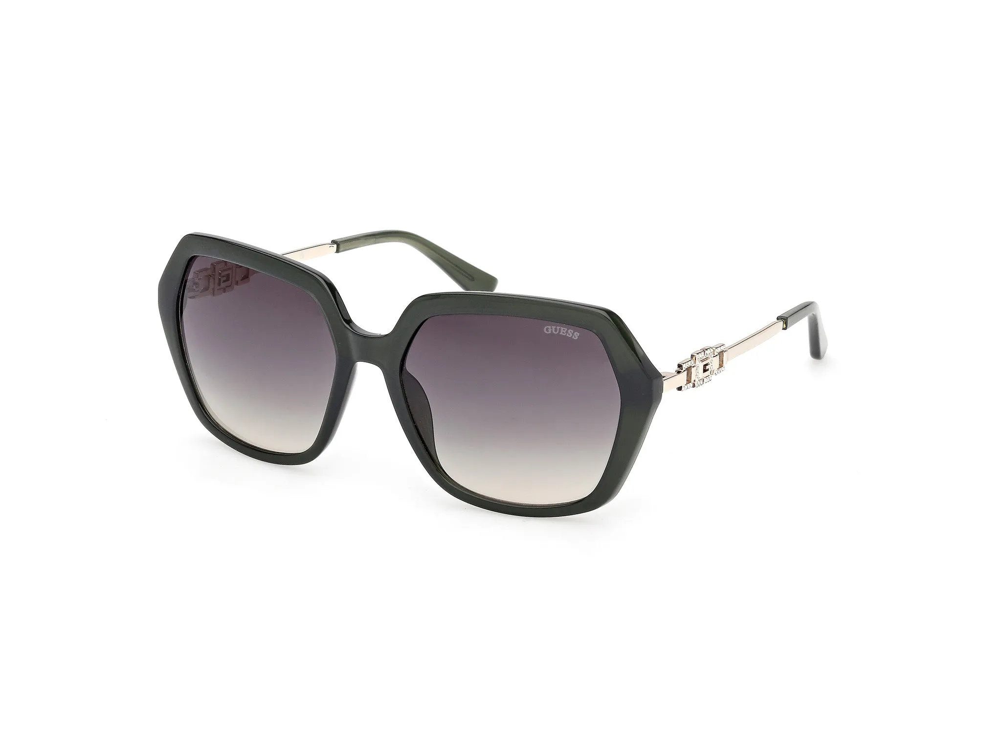 Guess GU00267 96P Occhiali da sole Iniettato Verde Verde Geometrica Normale - immagine 1