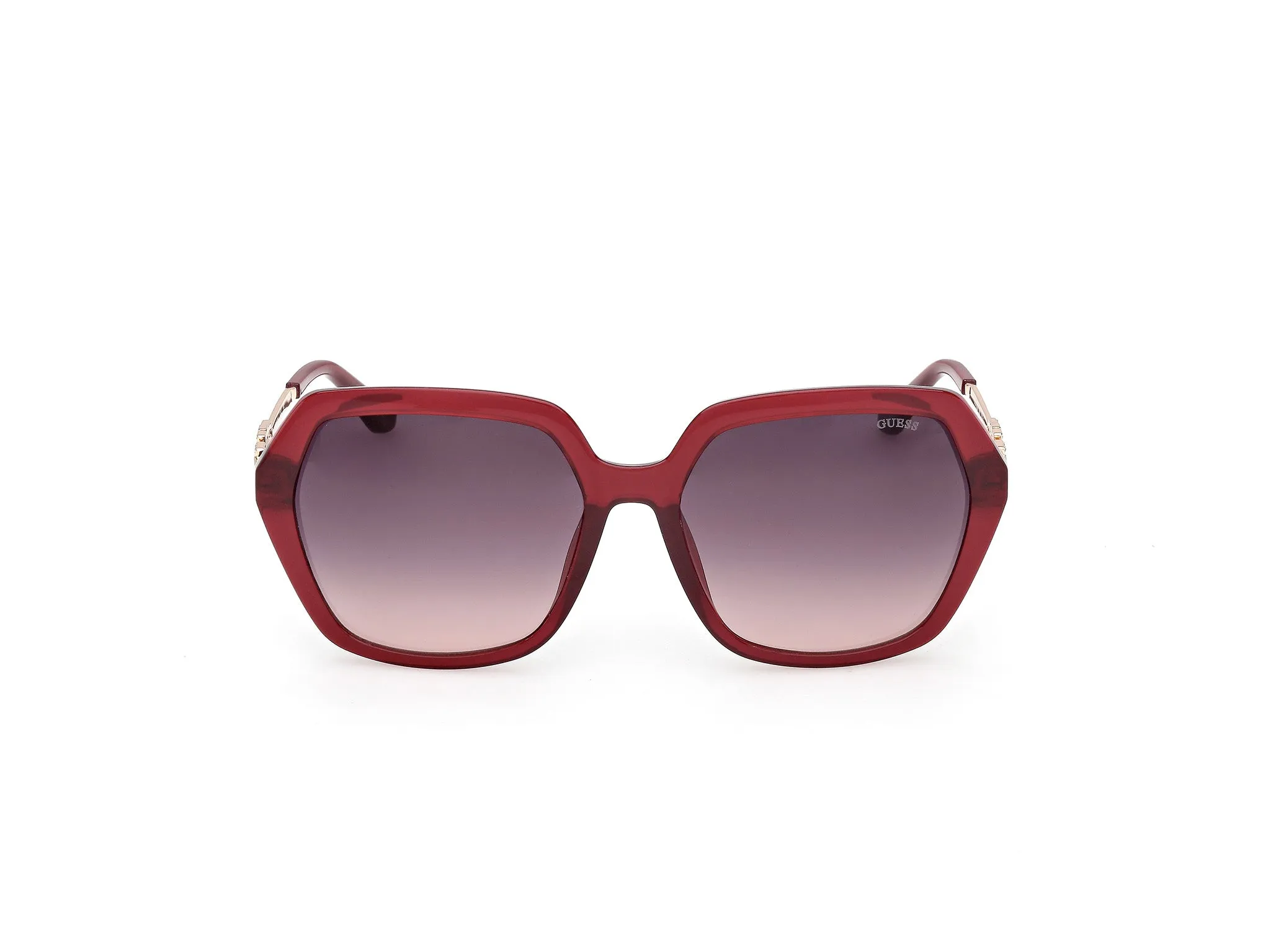 Guess GU00267 69Z Occhiali da sole Iniettato Bordeaux Viola Geometrica Normale - immagine 2