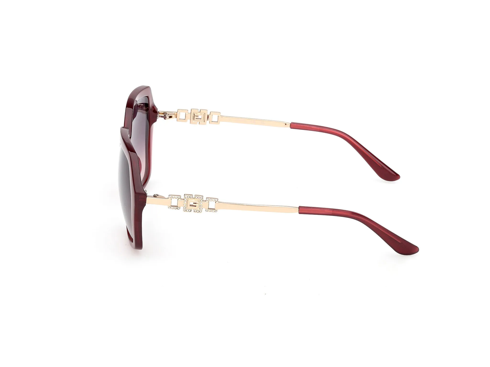Guess GU00267 69Z Occhiali da sole Iniettato Bordeaux Viola Geometrica Normale - immagine 3