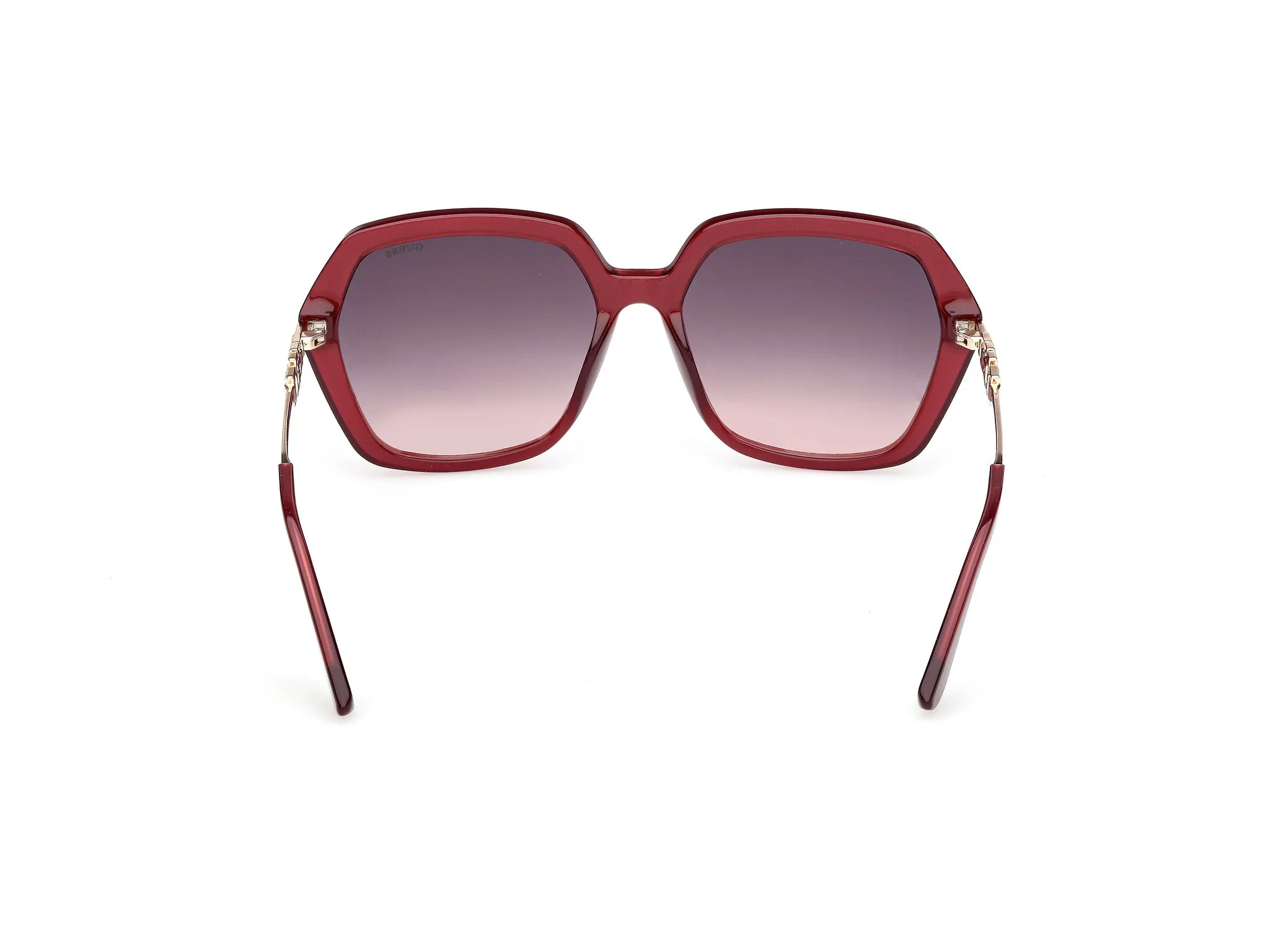 Guess GU00267 69Z Occhiali da sole Iniettato Bordeaux Viola Geometrica Normale - immagine 4