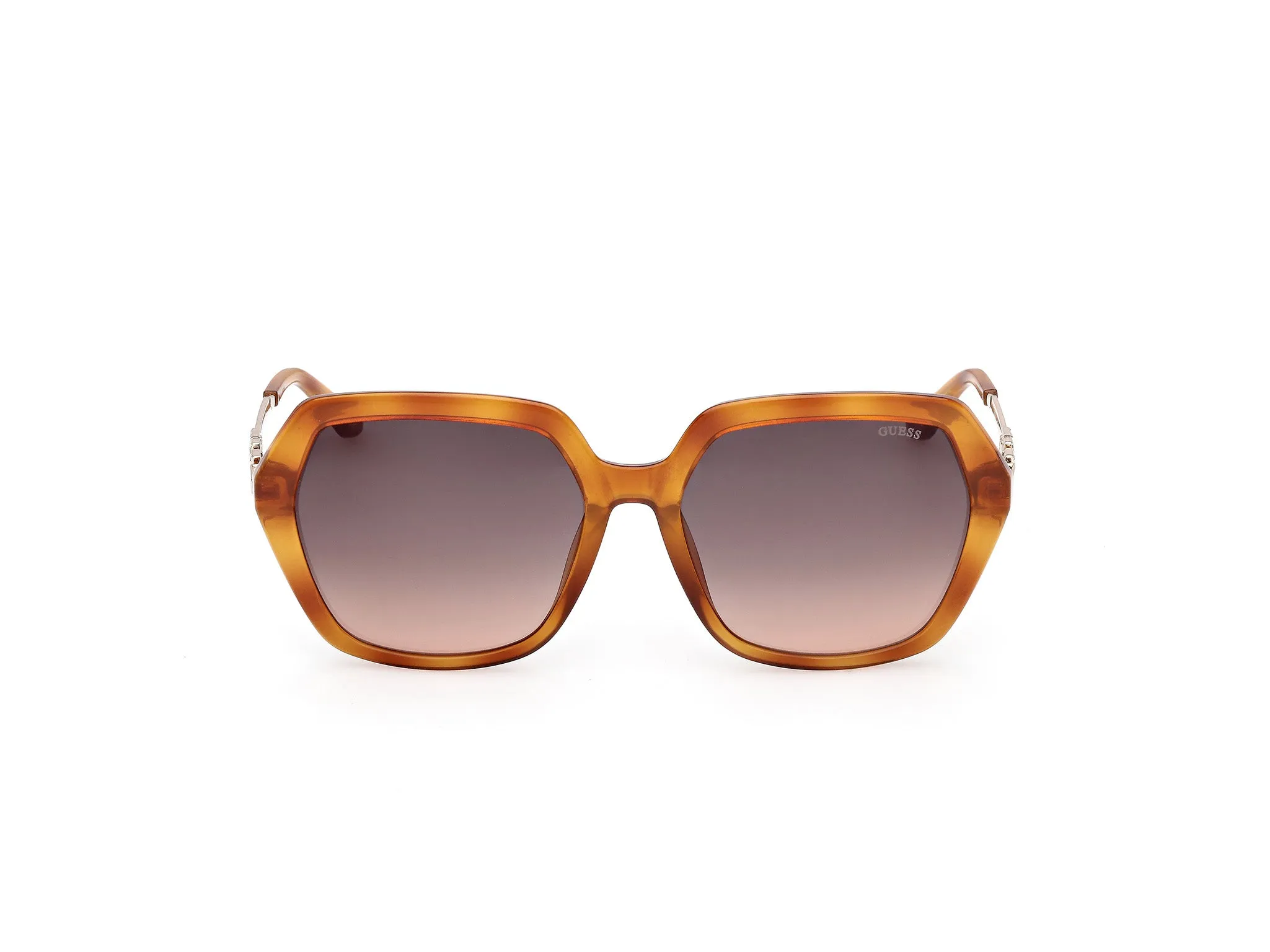 Guess GU00267 53F Occhiali da sole Iniettato Havana Marrone Geometrica Normale - immagine 2