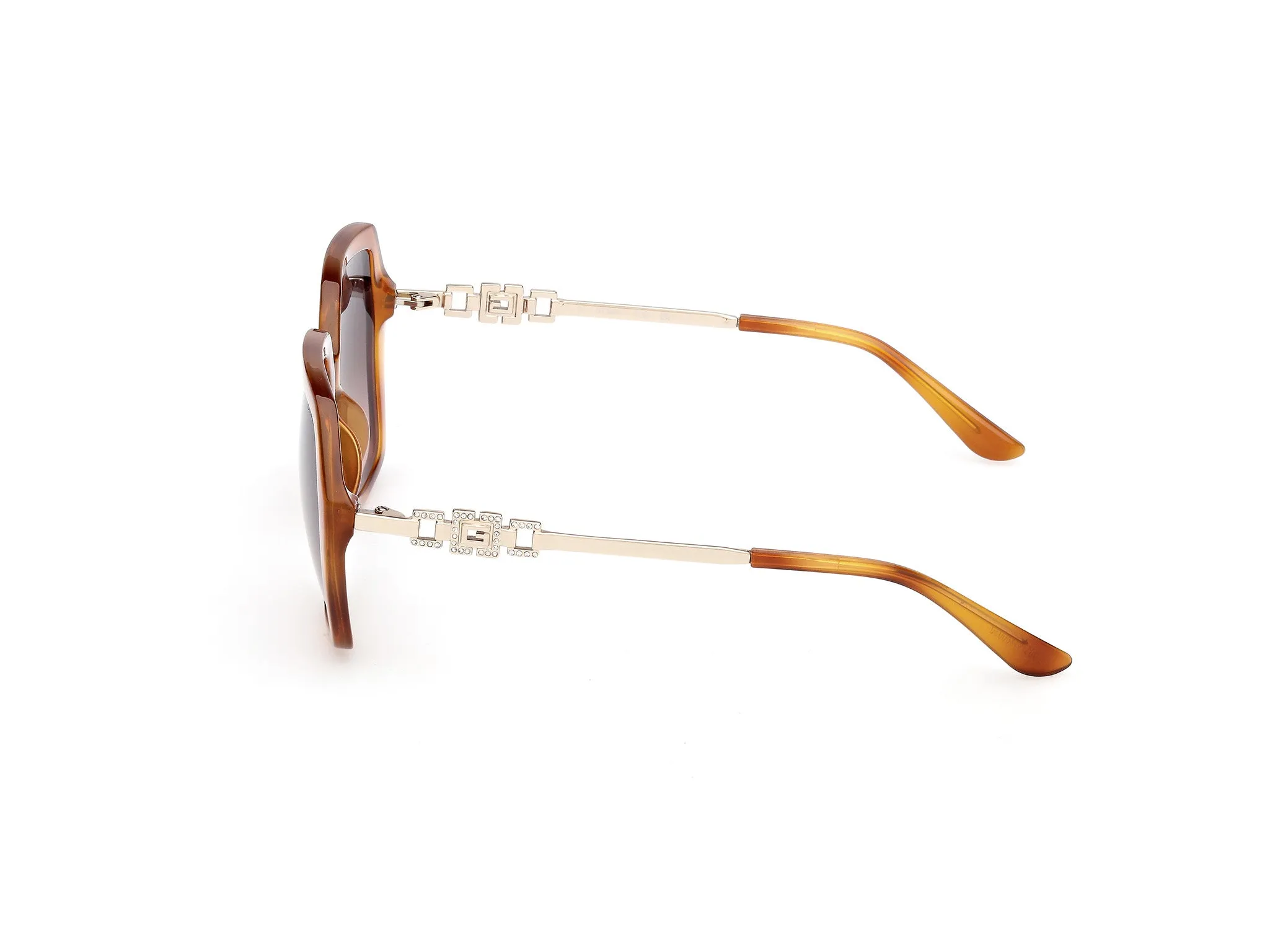Guess GU00267 53F Occhiali da sole Iniettato Havana Marrone Geometrica Normale - immagine 3