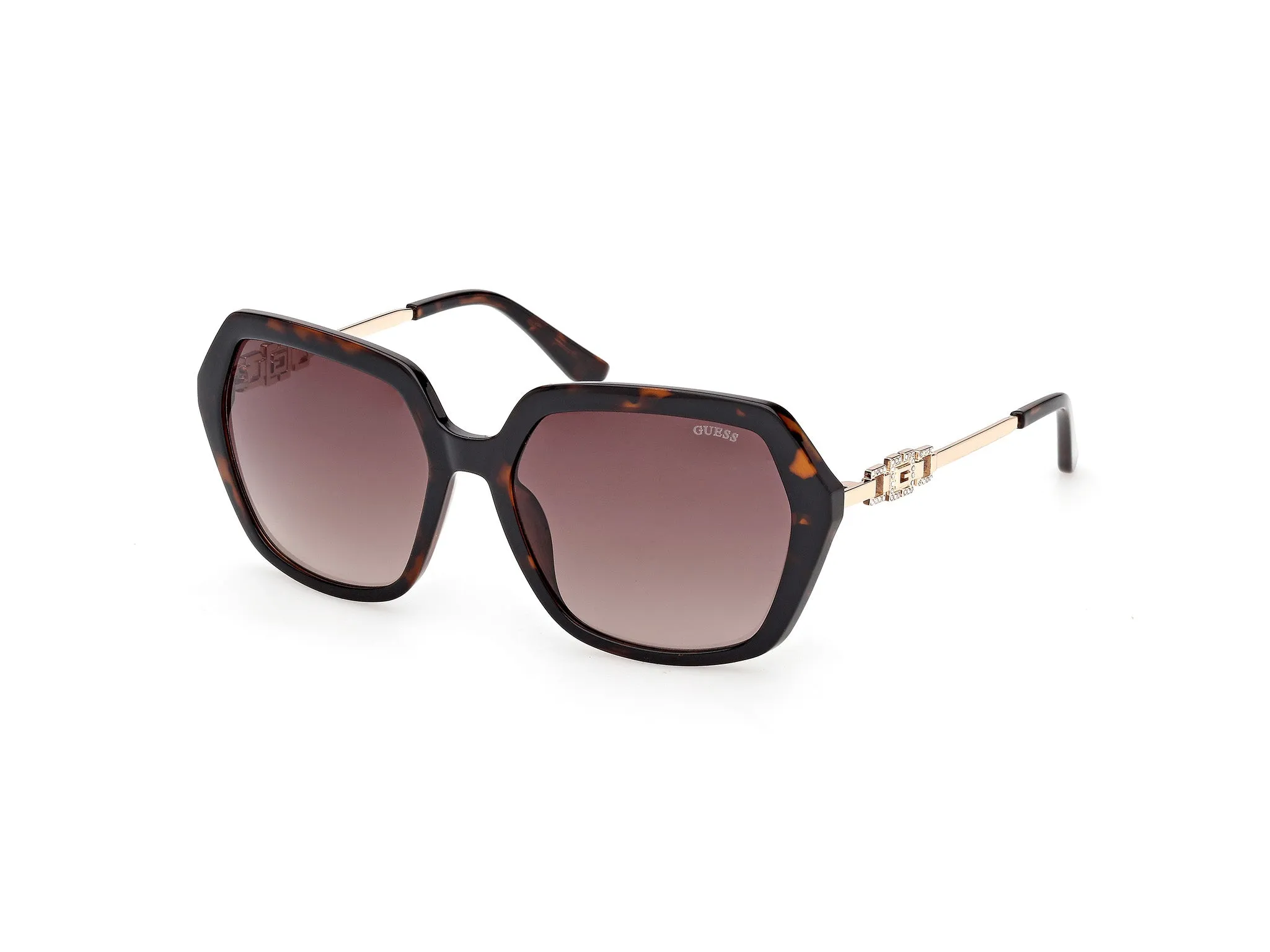 Guess GU00267 52F Occhiali da sole Iniettato Havana Marrone Geometrica Normale - immagine 1