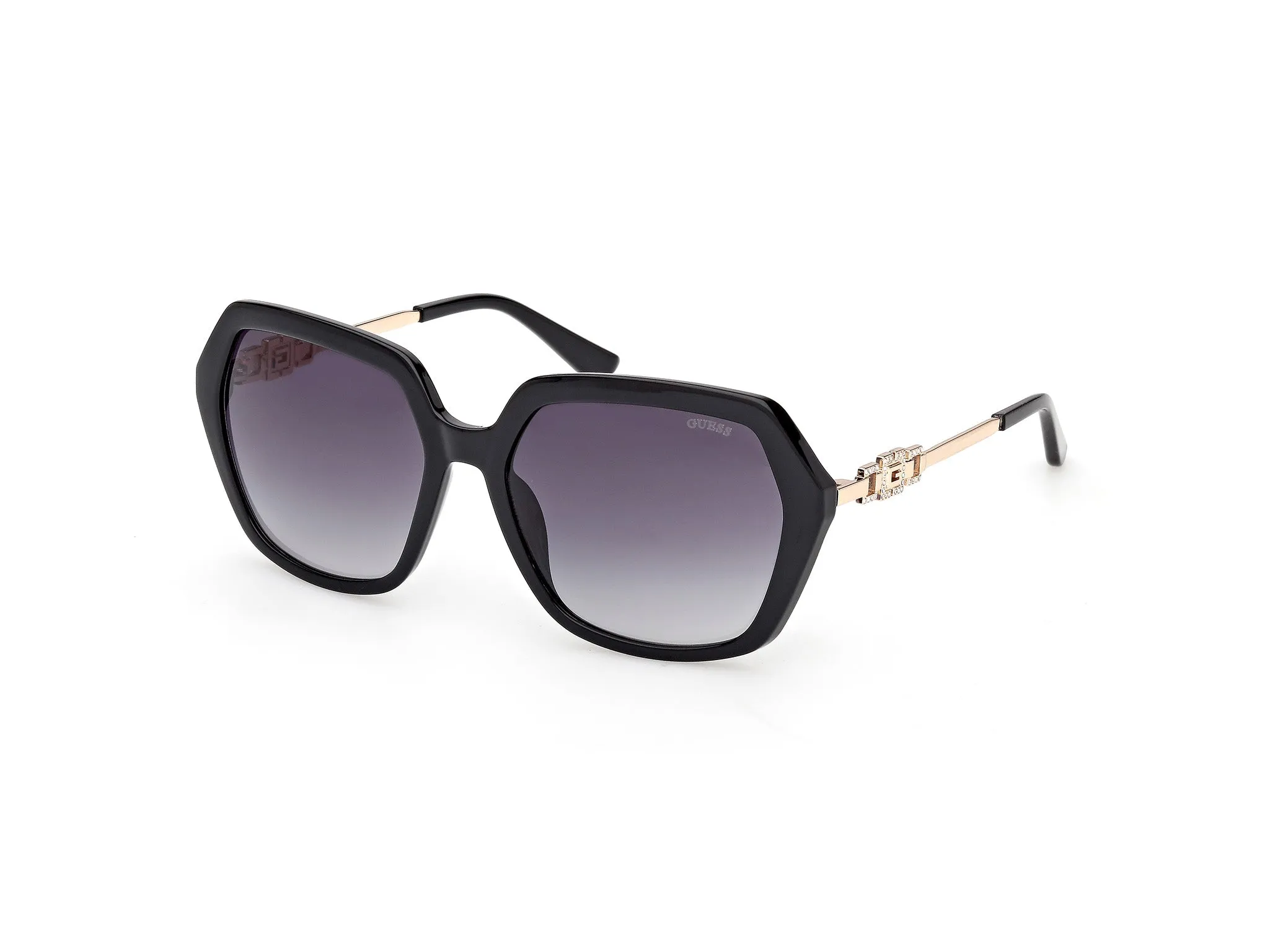 Guess GU00267 01B Occhiali da sole Iniettato Nero Fumo Geometrica Normale - immagine 1