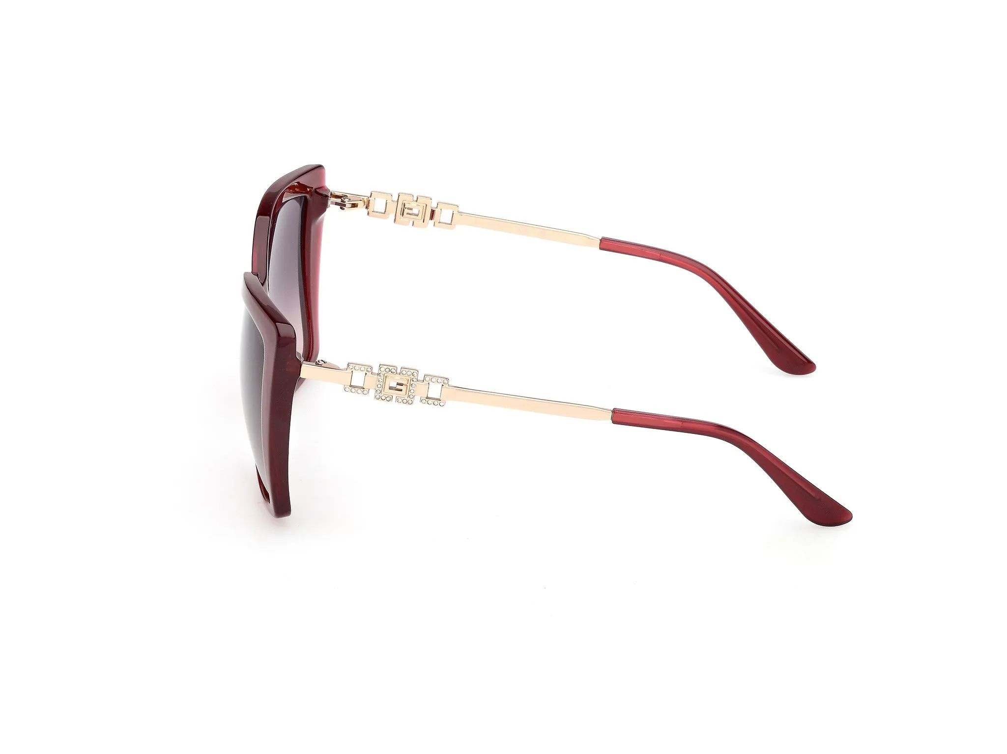 Guess GU00266 69Z Occhiali da sole Iniettato Bordeaux Viola Squadrata Normale - immagine 3