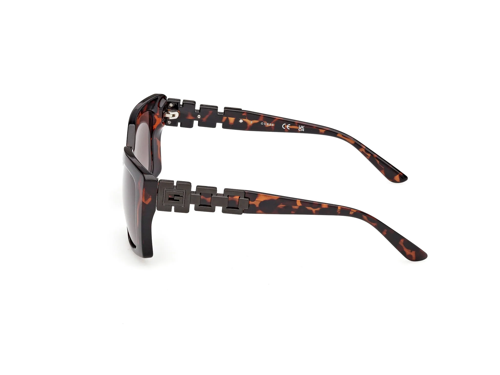 Guess GU00265-H 52F Occhiali da sole Iniettato Havana Marrone Squadrata Normale - immagine 3