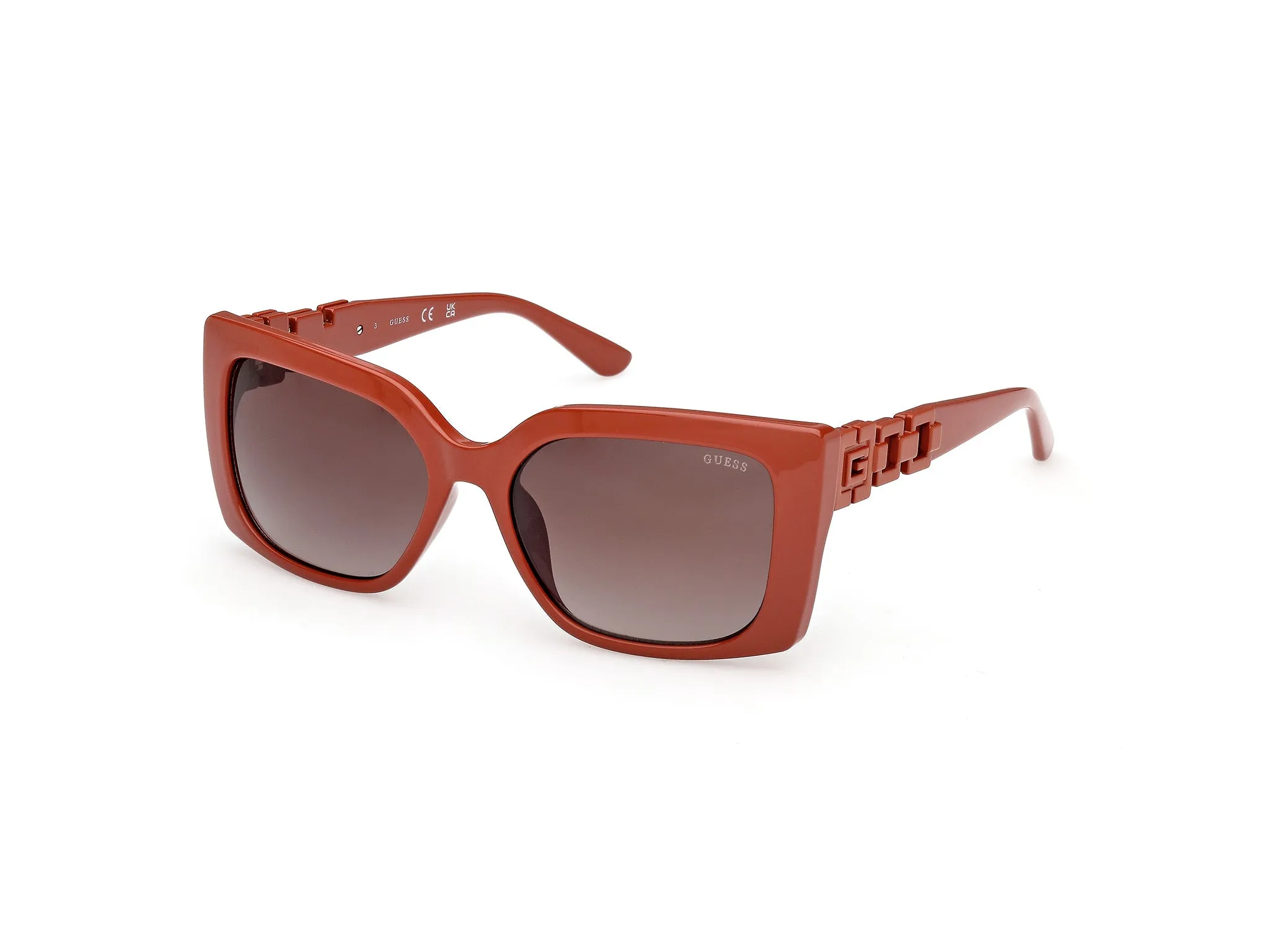 Guess GU00265-H 44F Occhiali da sole Iniettato Arancione Marrone Squadrata Normale - immagine 1