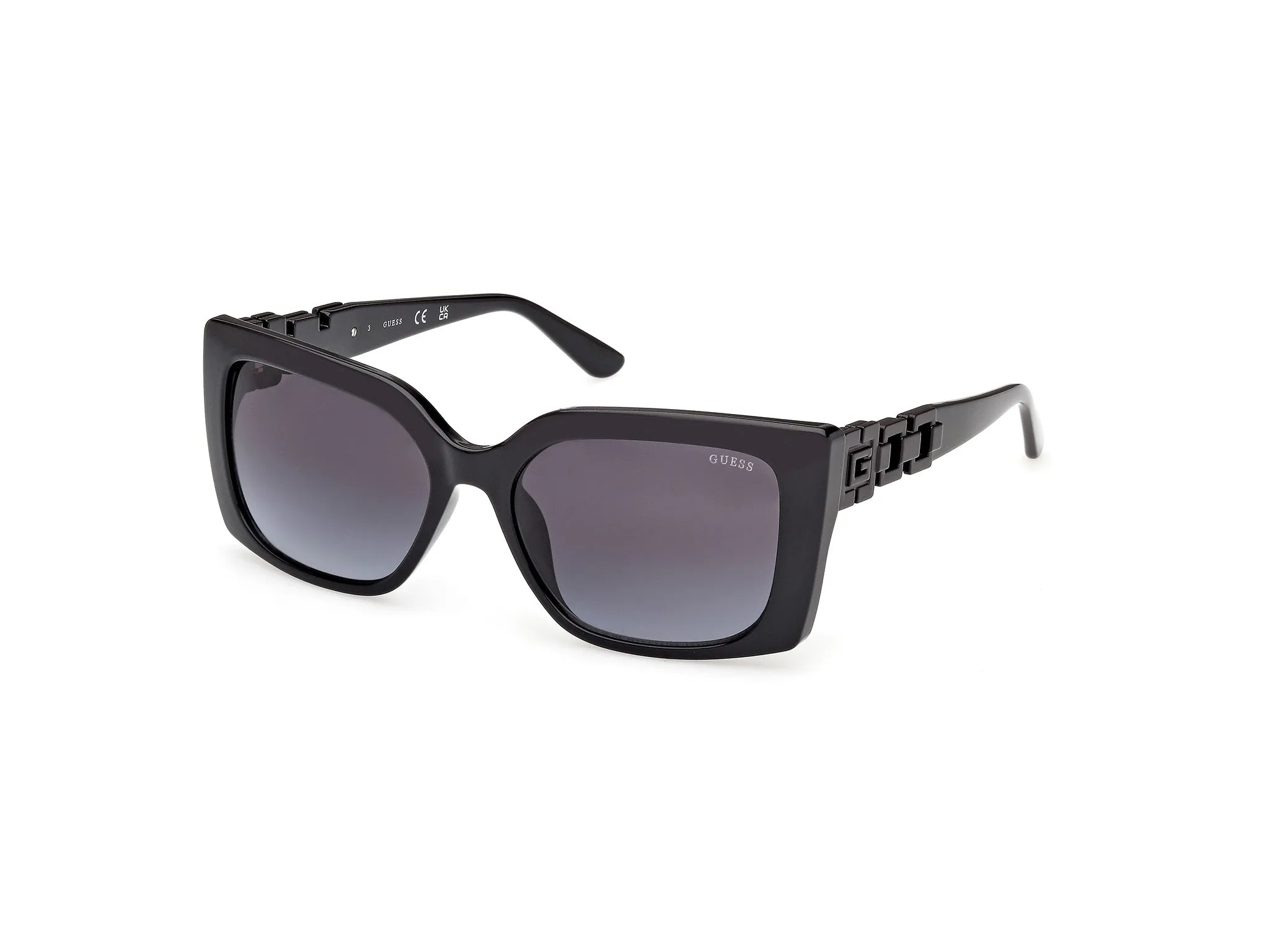 Guess GU00265-H 01B Occhiali da sole Iniettato Nero Fumo Squadrata Normale - immagine 1