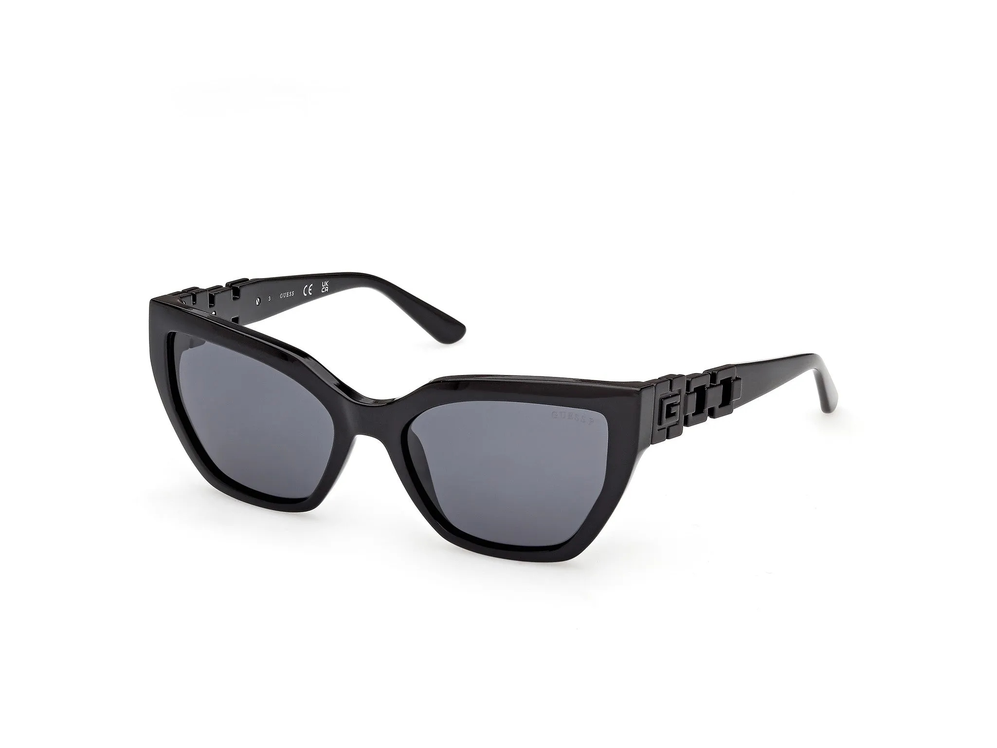 Guess GU00264 01D Occhiali da sole Iniettato Nero Fumo Cat Eye Polarizzata - immagine 1