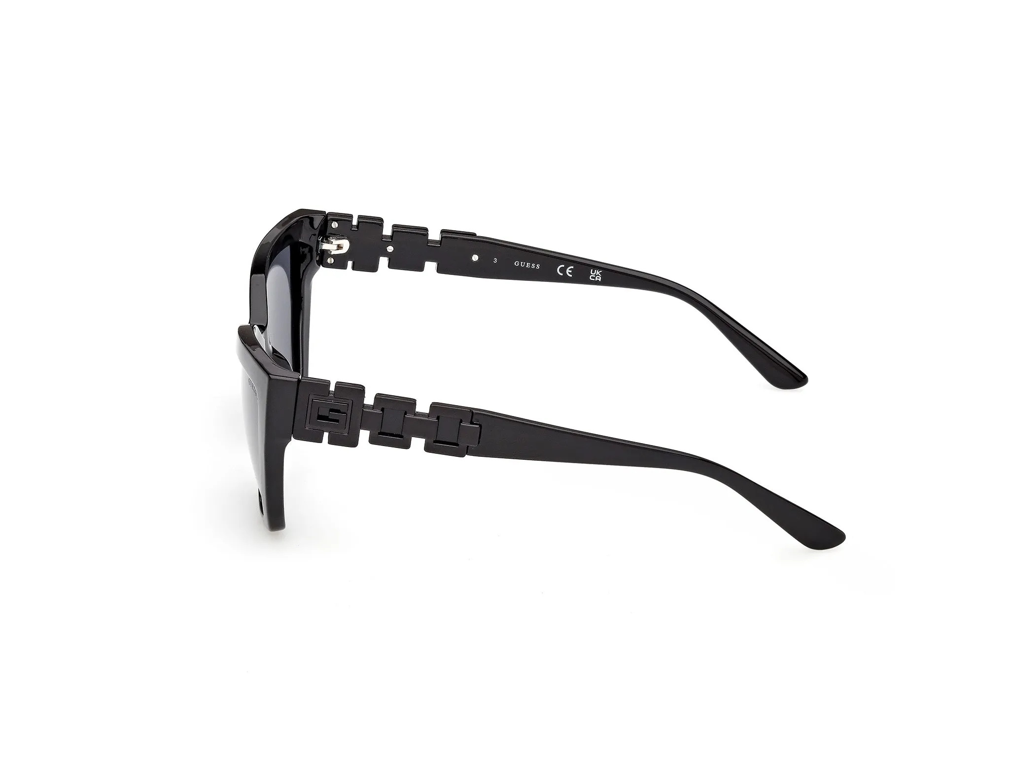 Guess GU00264 01D Occhiali da sole Iniettato Nero Fumo Cat Eye Polarizzata - immagine 3