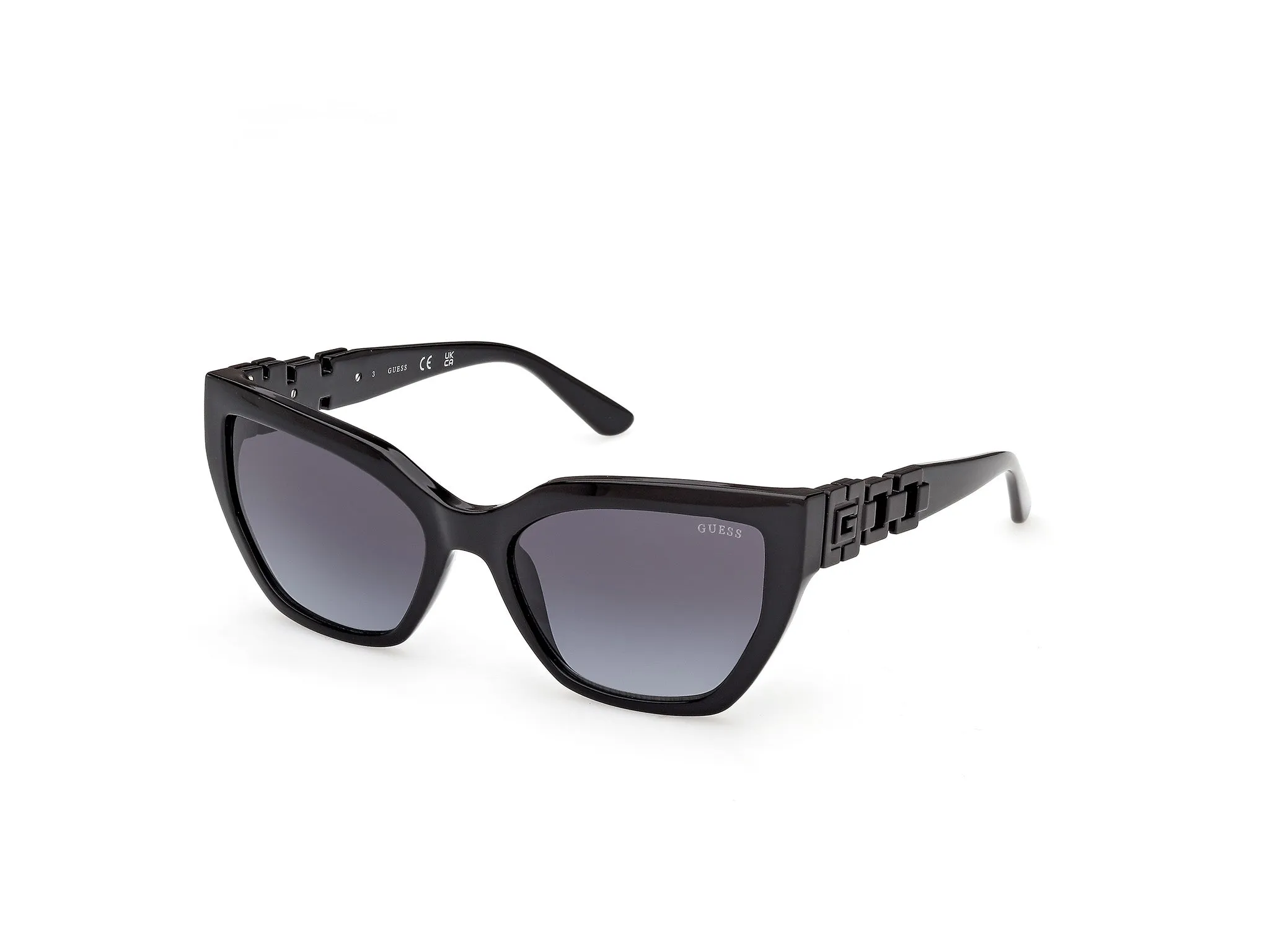 Guess GU00264 01B Occhiali da sole Iniettato Nero Fumo Cat Eye Normale - immagine 1
