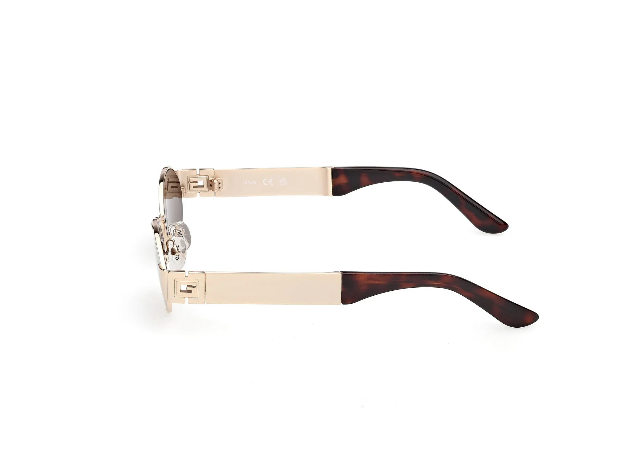Guess GU00262 33E Occhiali da sole Metallo Oro Marrone Rotonda Normale - immagine 3