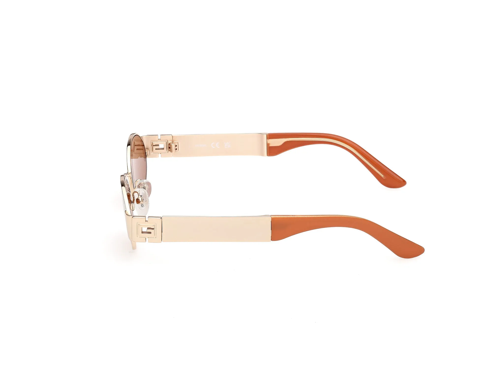 Guess GU00262 32E Occhiali da sole Metallo Oro Marrone Rotonda Normale - immagine 3