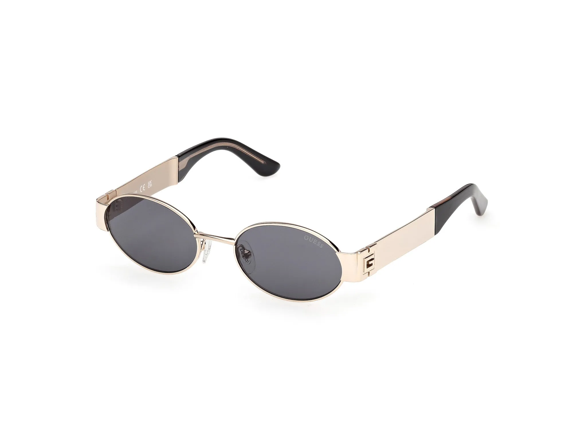 Guess GU00262 32A Occhiali da sole Metallo Oro Fumo Rotonda Normale - immagine 1
