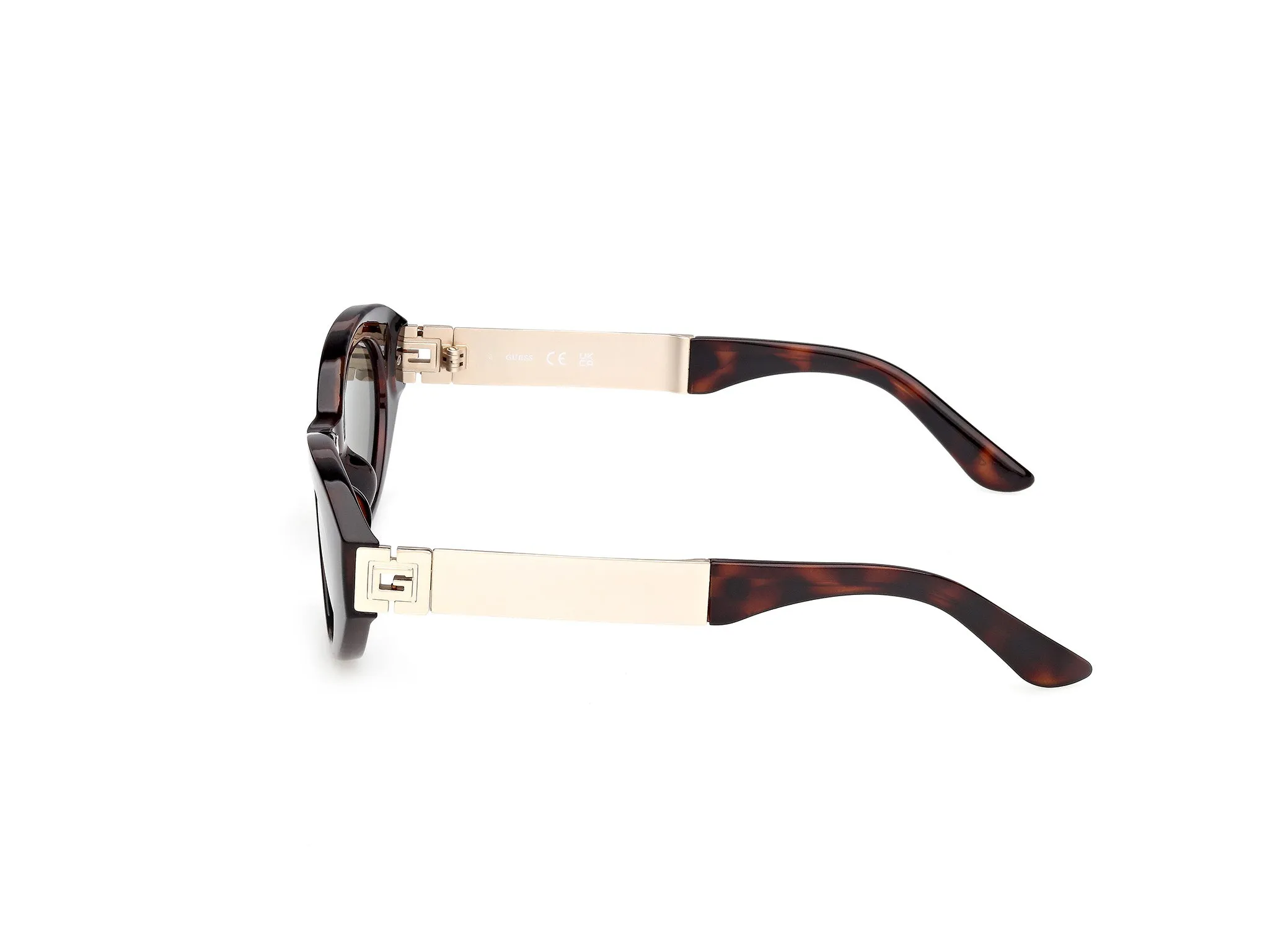 Guess GU00261-H 52N Occhiali da sole Iniettato Havana Verde Rotonda Normale - immagine 3