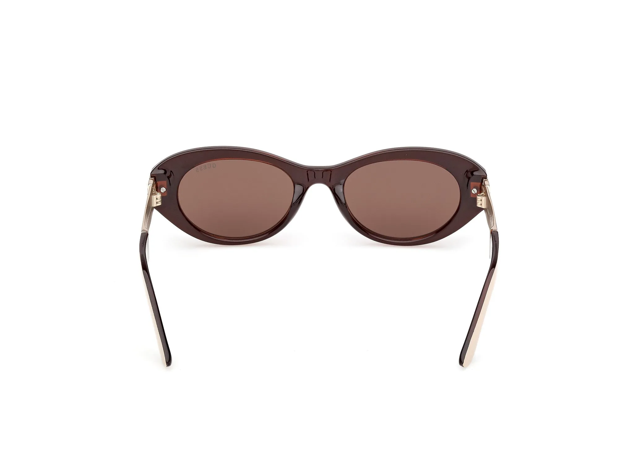 Guess GU00261-H 25E Occhiali da sole Iniettato Avorio Marrone Rotonda Normale - immagine 4