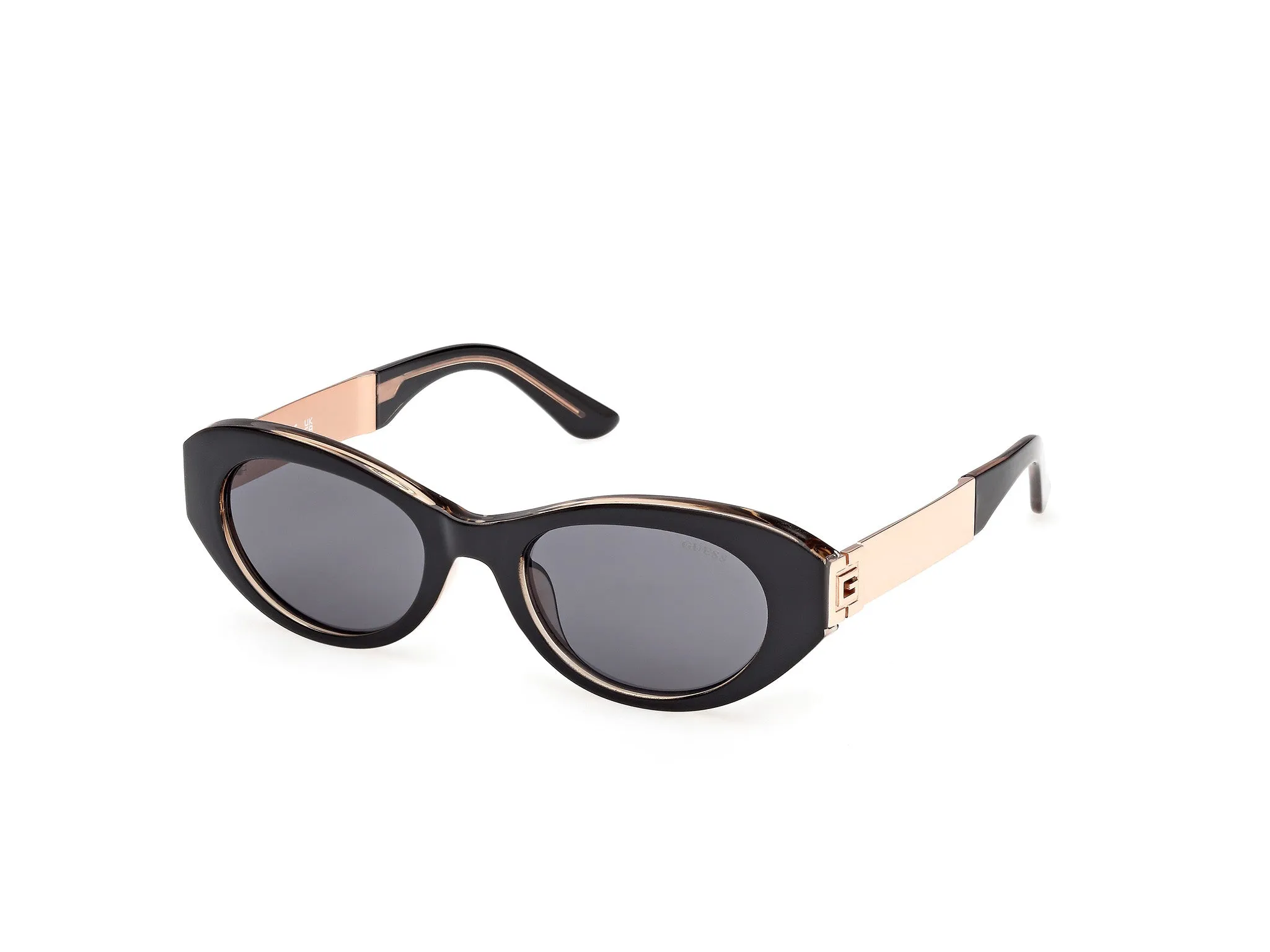 Guess GU00261-H 01A Occhiali da sole Iniettato Nero Fumo Rotonda Normale - immagine 1