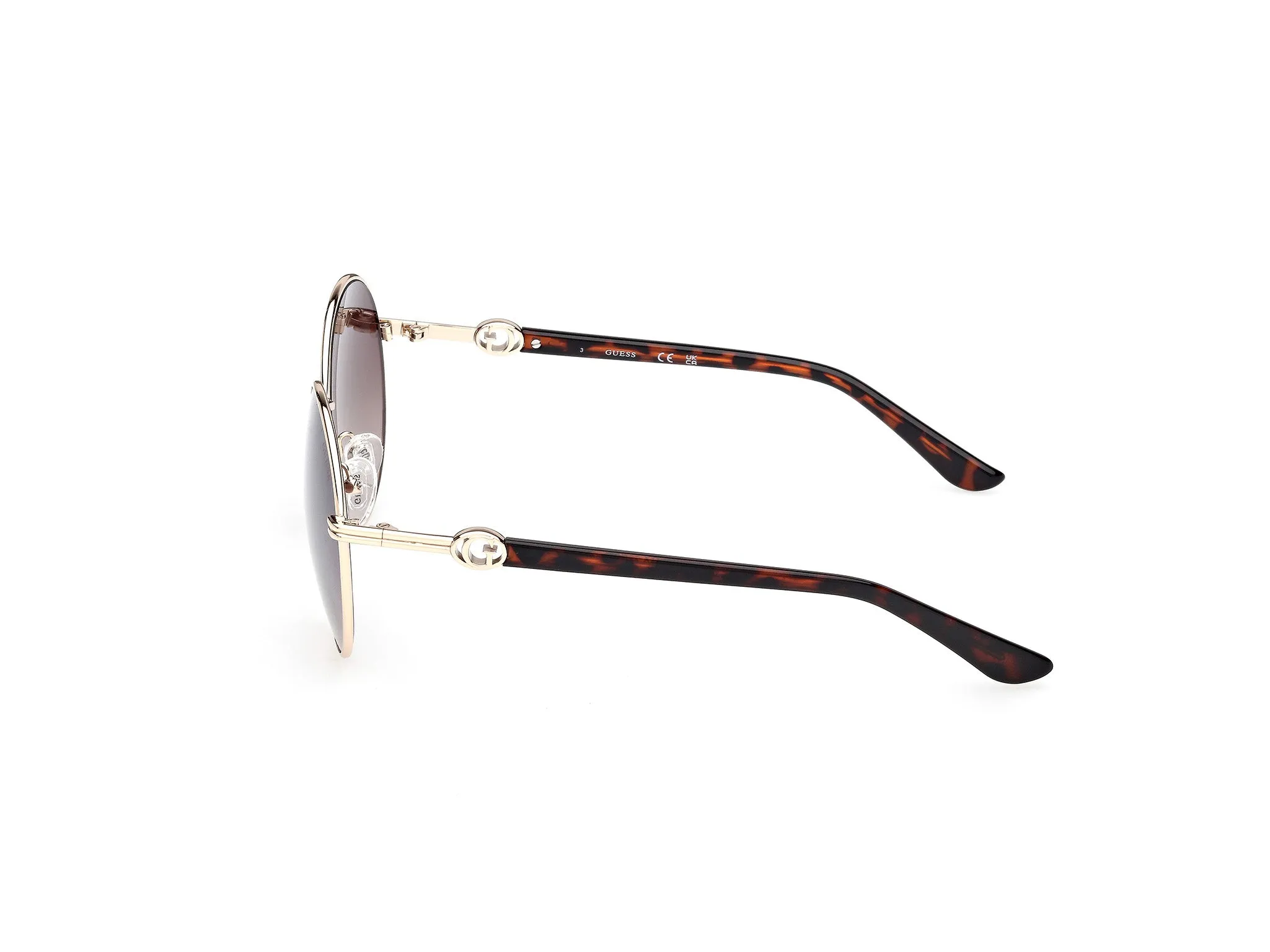 Guess GU00260 32G Occhiali da sole Metallo Oro Marrone Rotonda Normale - immagine 3