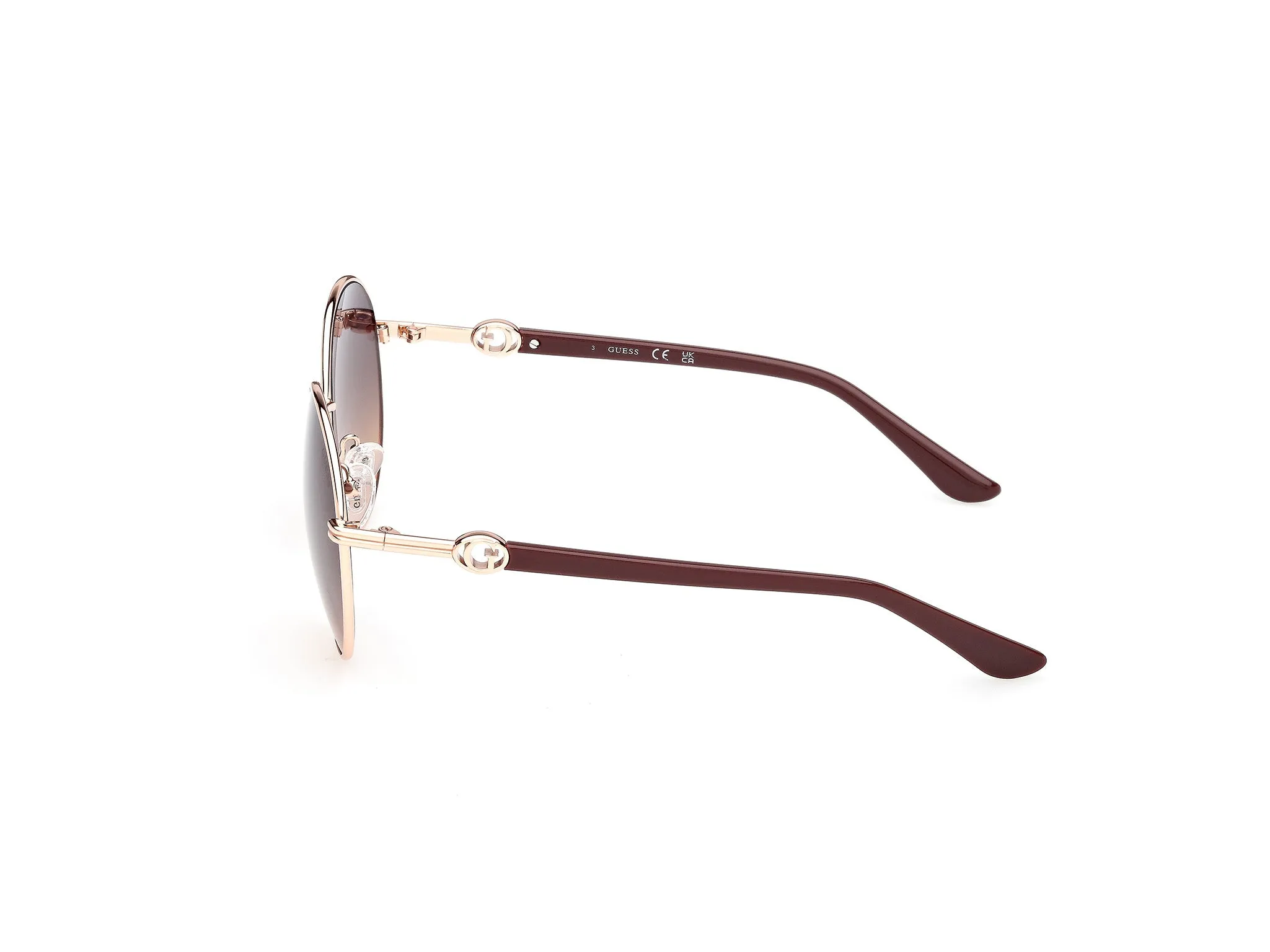 Guess GU00260 28B Occhiali da sole Metallo Oro Fumo Rotonda Normale - immagine 3