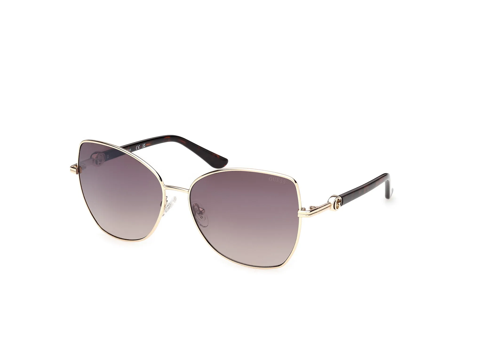 Guess GU00259 32G Occhiali da sole Metallo Oro Marrone Farfalla Normale - immagine 1