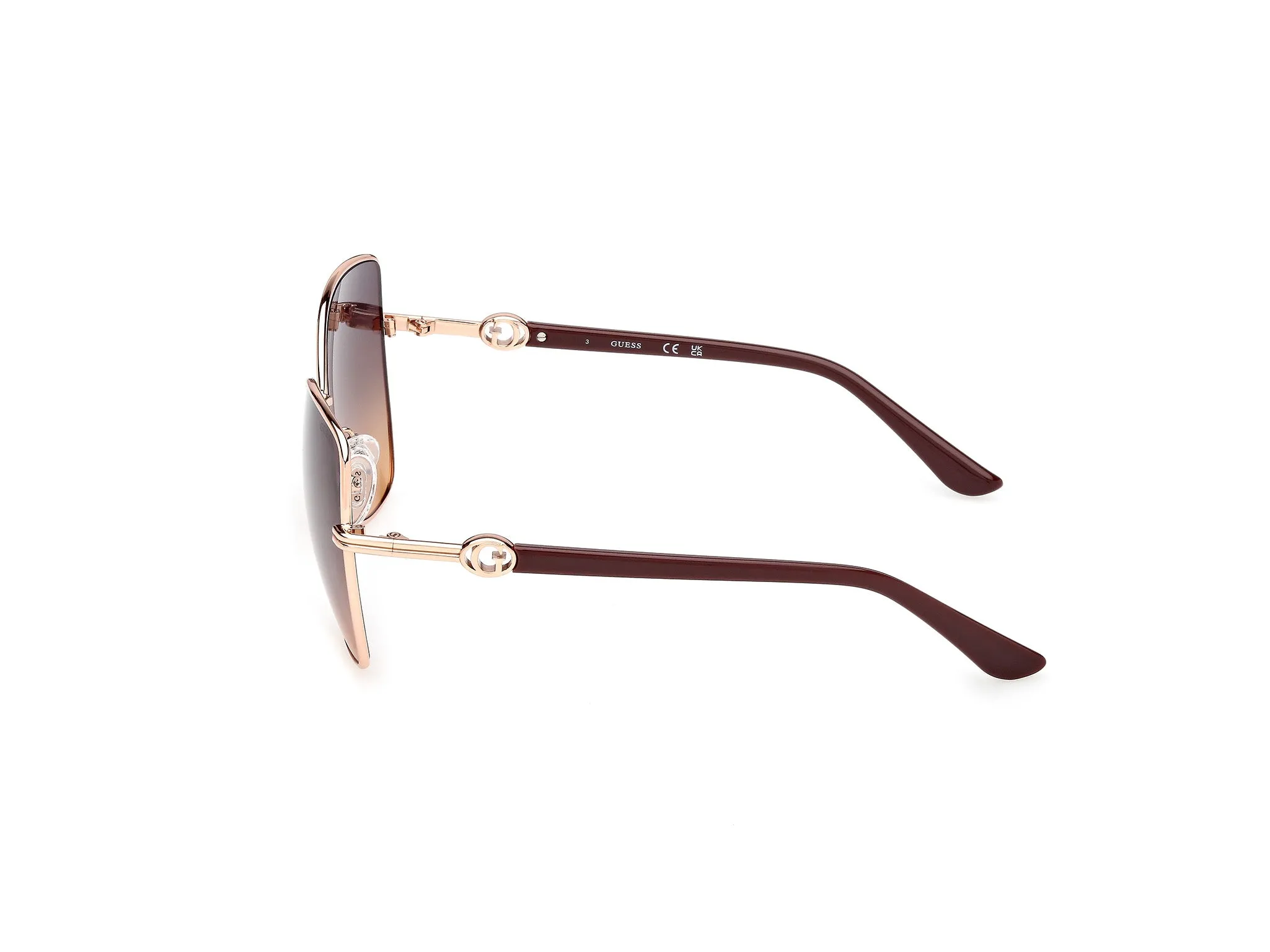 Guess GU00259 28B Occhiali da sole Metallo Oro Fumo Farfalla Normale - immagine 3
