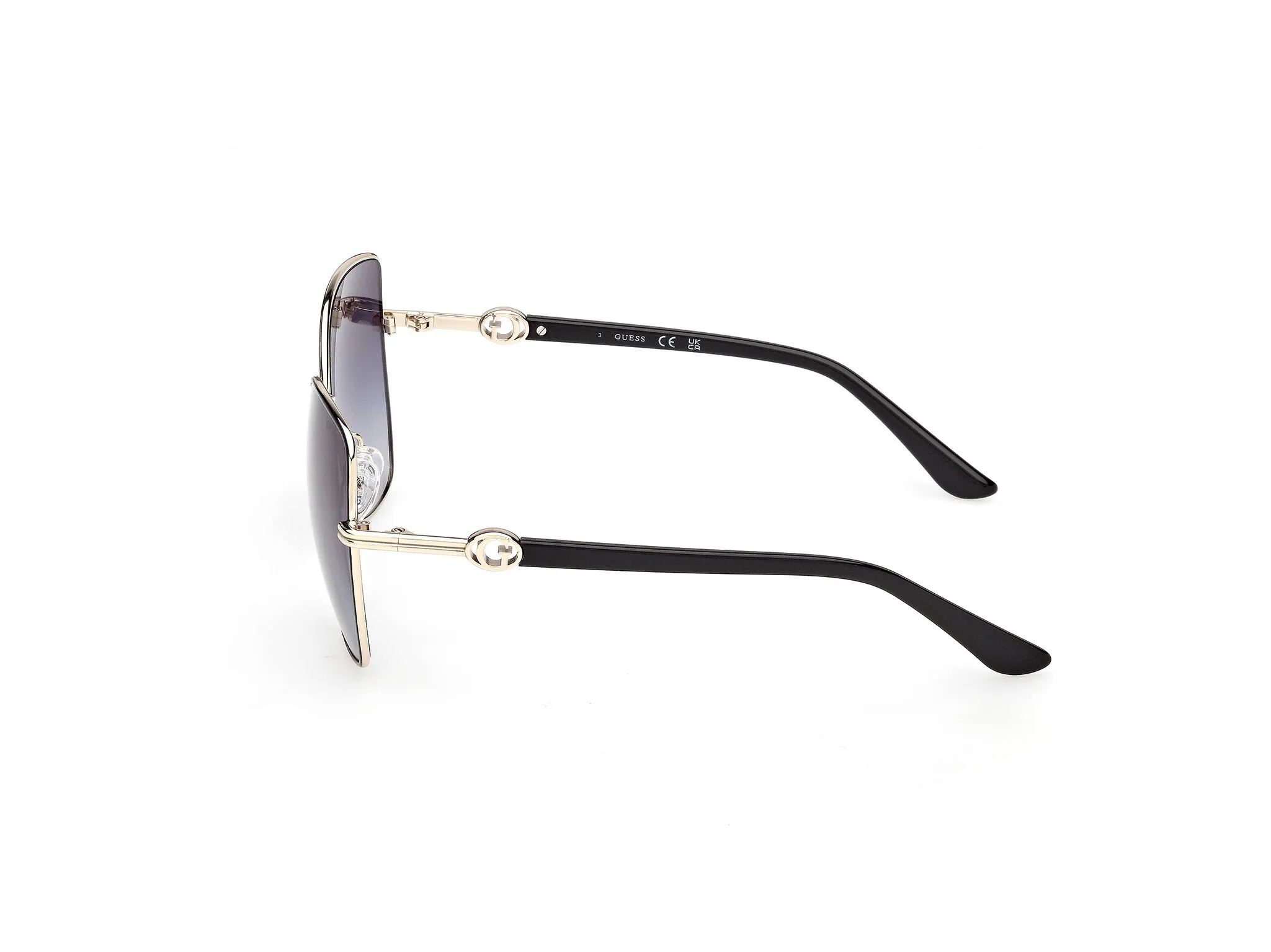 Guess GU00259 01B Occhiali da sole Metallo Nero Fumo Farfalla Normale - immagine 3