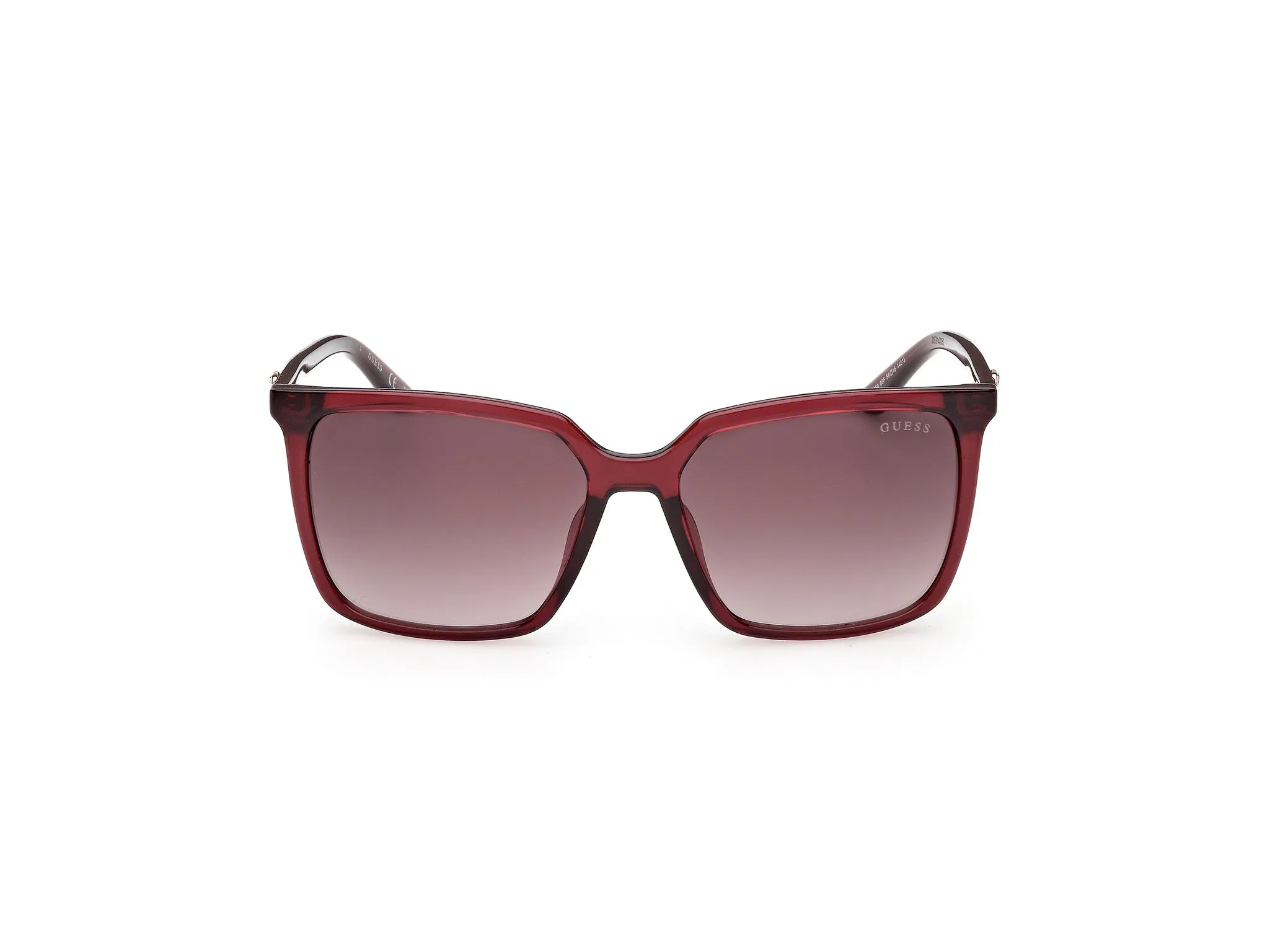 Guess GU00258 69F Occhiali da sole Iniettato Bordeaux Marrone Squadrata Normale - immagine 2
