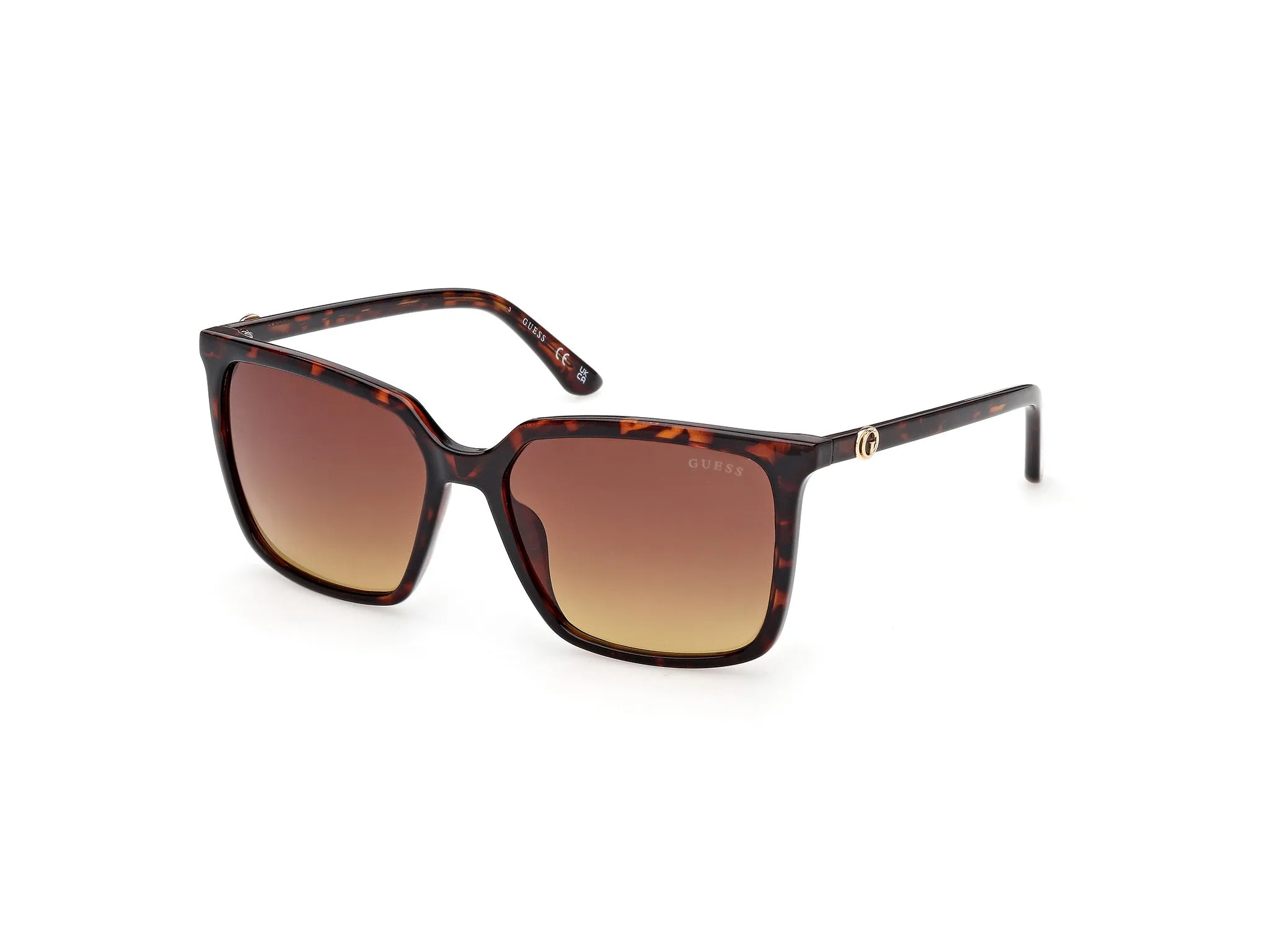 Guess GU00258 52F Occhiali da sole Iniettato Havana Marrone Squadrata Normale - immagine 1