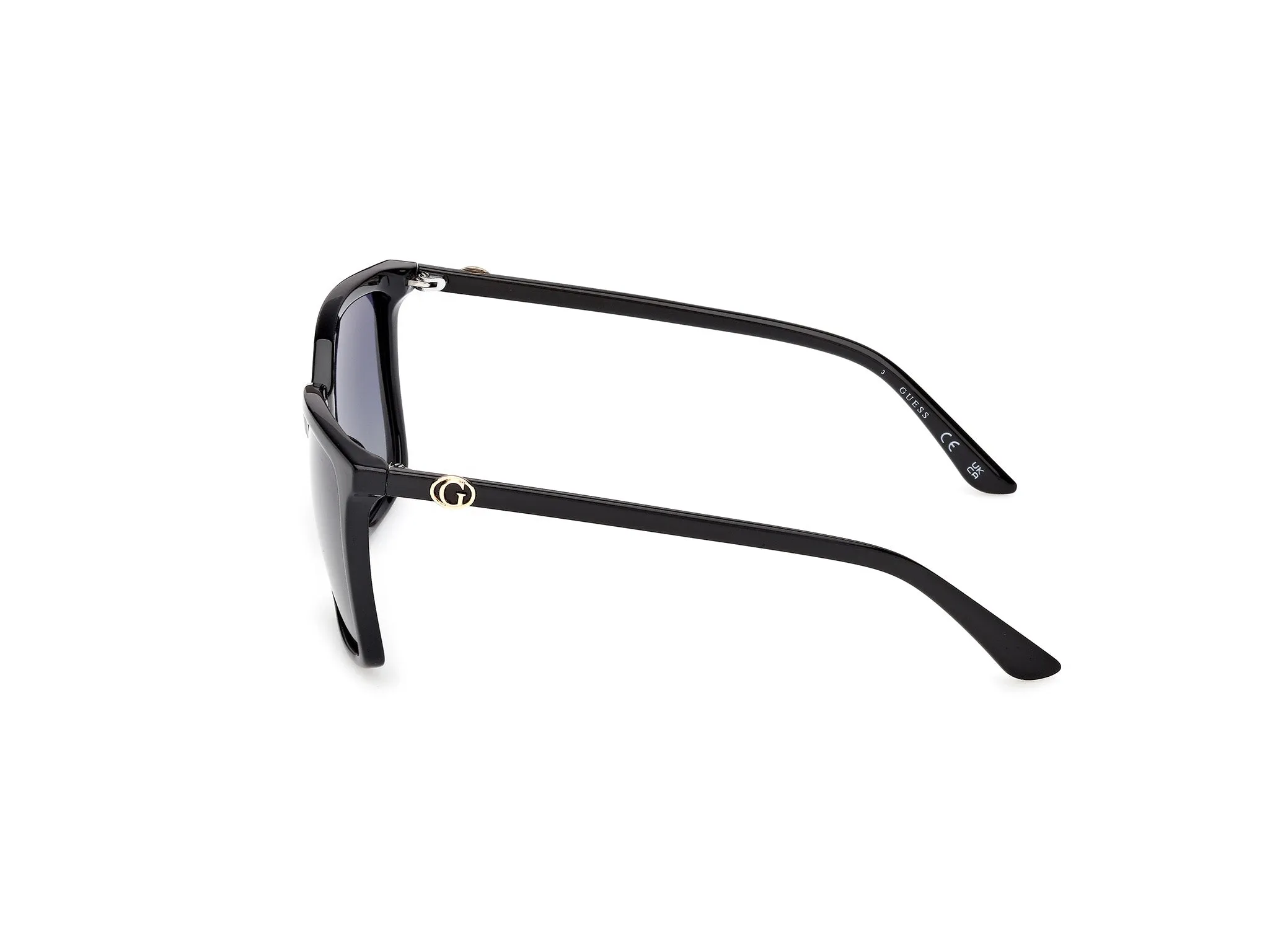 Guess GU00258 01D Occhiali da sole Iniettato Nero Fumo Squadrata Polarizzata - immagine 3