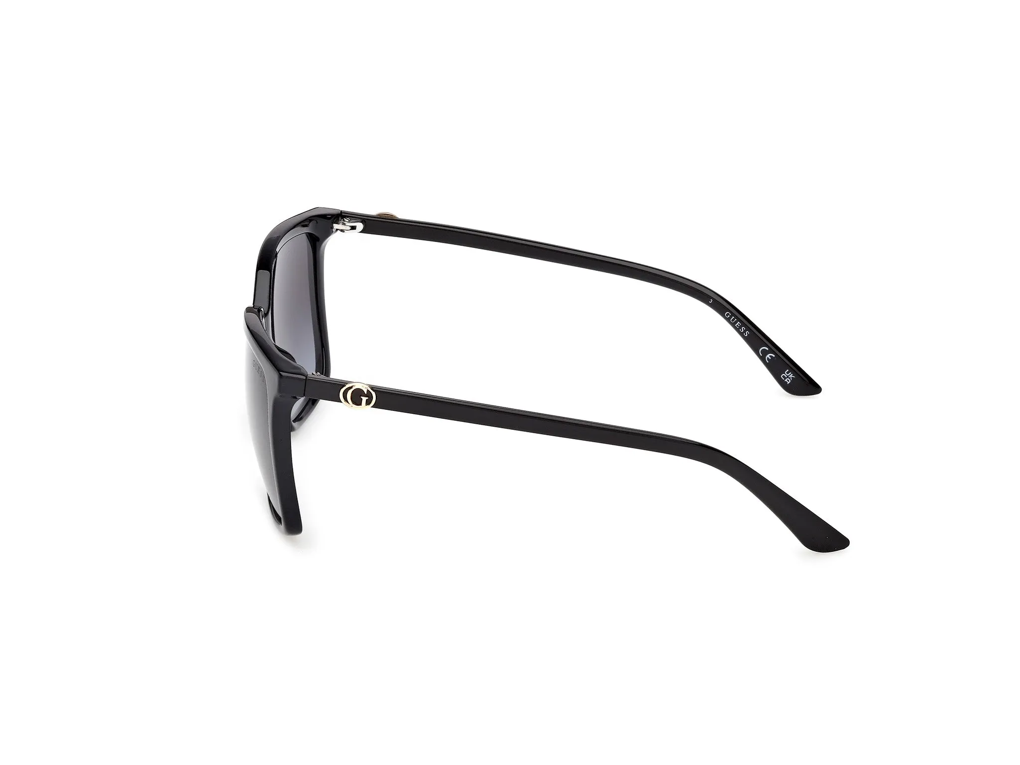 Guess GU00258 01B Occhiali da sole Iniettato Nero Fumo Squadrata Normale - immagine 3