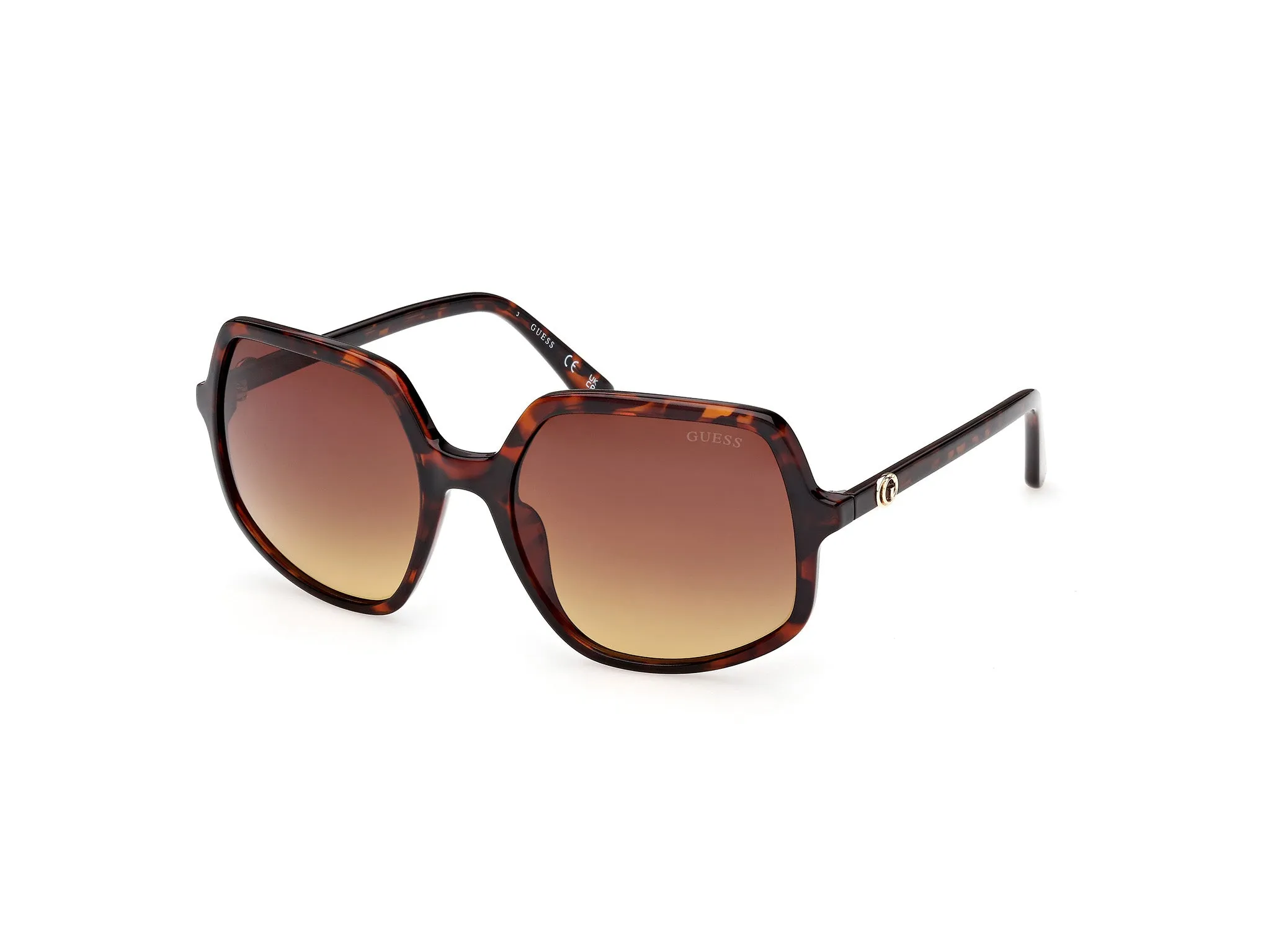 Guess GU00257 52F Occhiali da sole Iniettato Havana Marrone Squadrata Normale - immagine 1