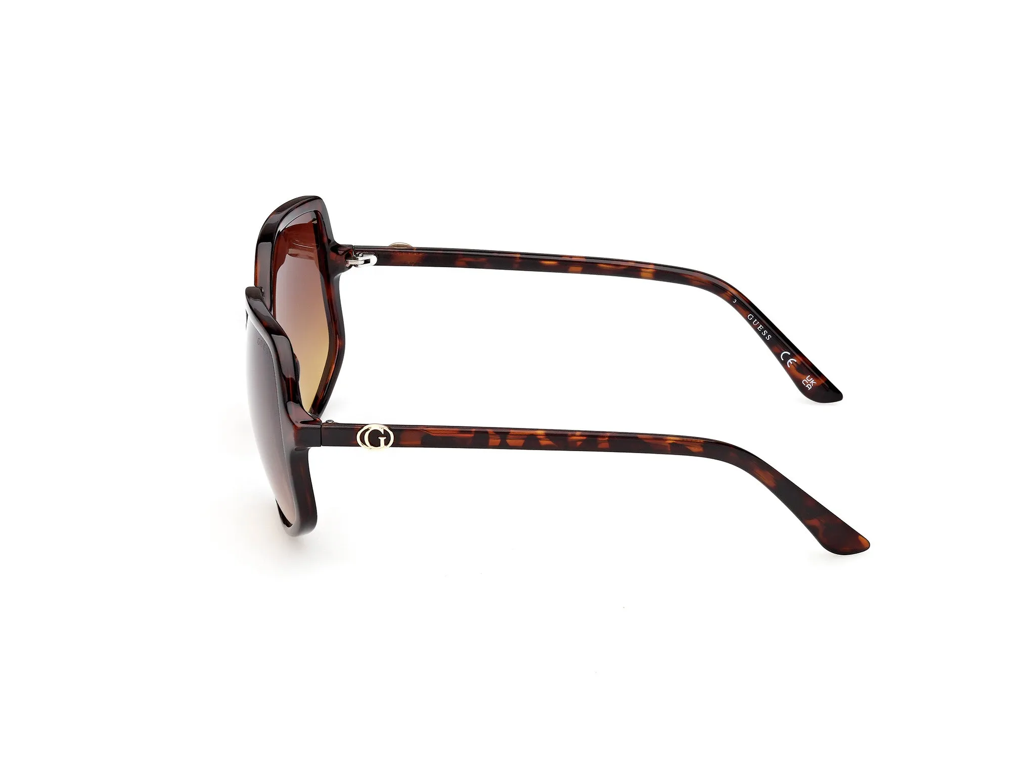 Guess GU00257 52F Occhiali da sole Iniettato Havana Marrone Squadrata Normale - immagine 3