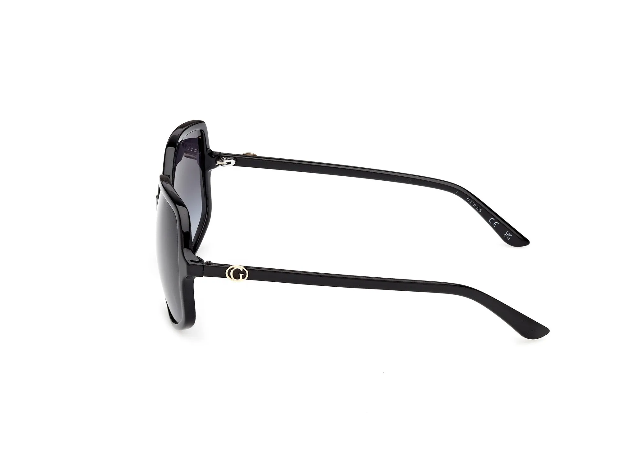 Guess GU00257 01B Occhiali da sole Iniettato Nero Fumo Squadrata Normale - immagine 3
