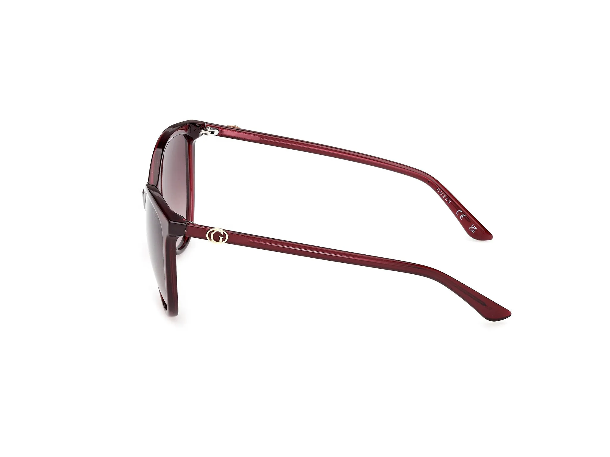 Guess GU00256 69F Occhiali da sole Iniettato Bordeaux Marrone Cat Eye Normale - immagine 3