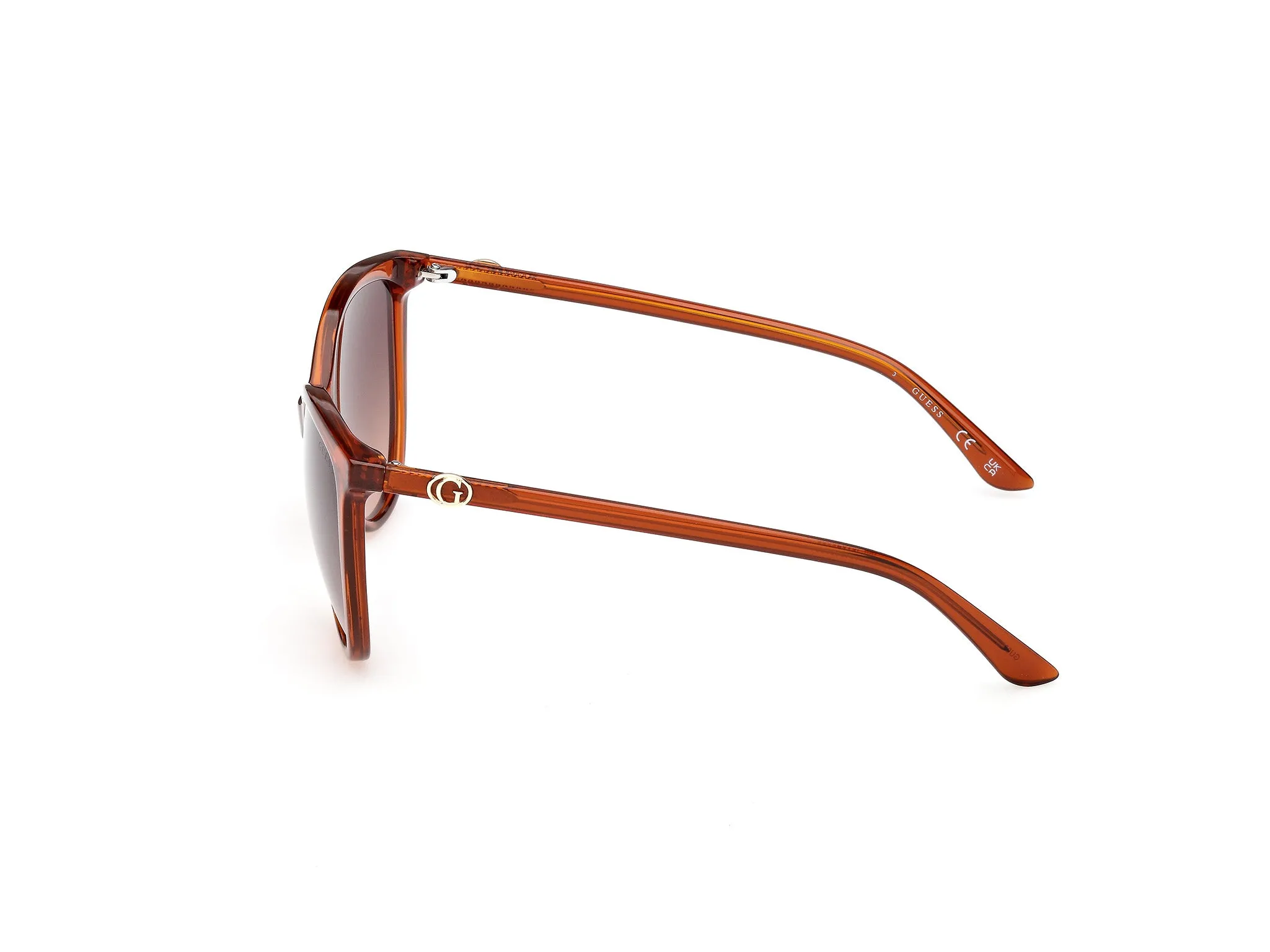 Guess GU00256 44F Occhiali da sole Iniettato Arancione Marrone Cat Eye Normale - immagine 3