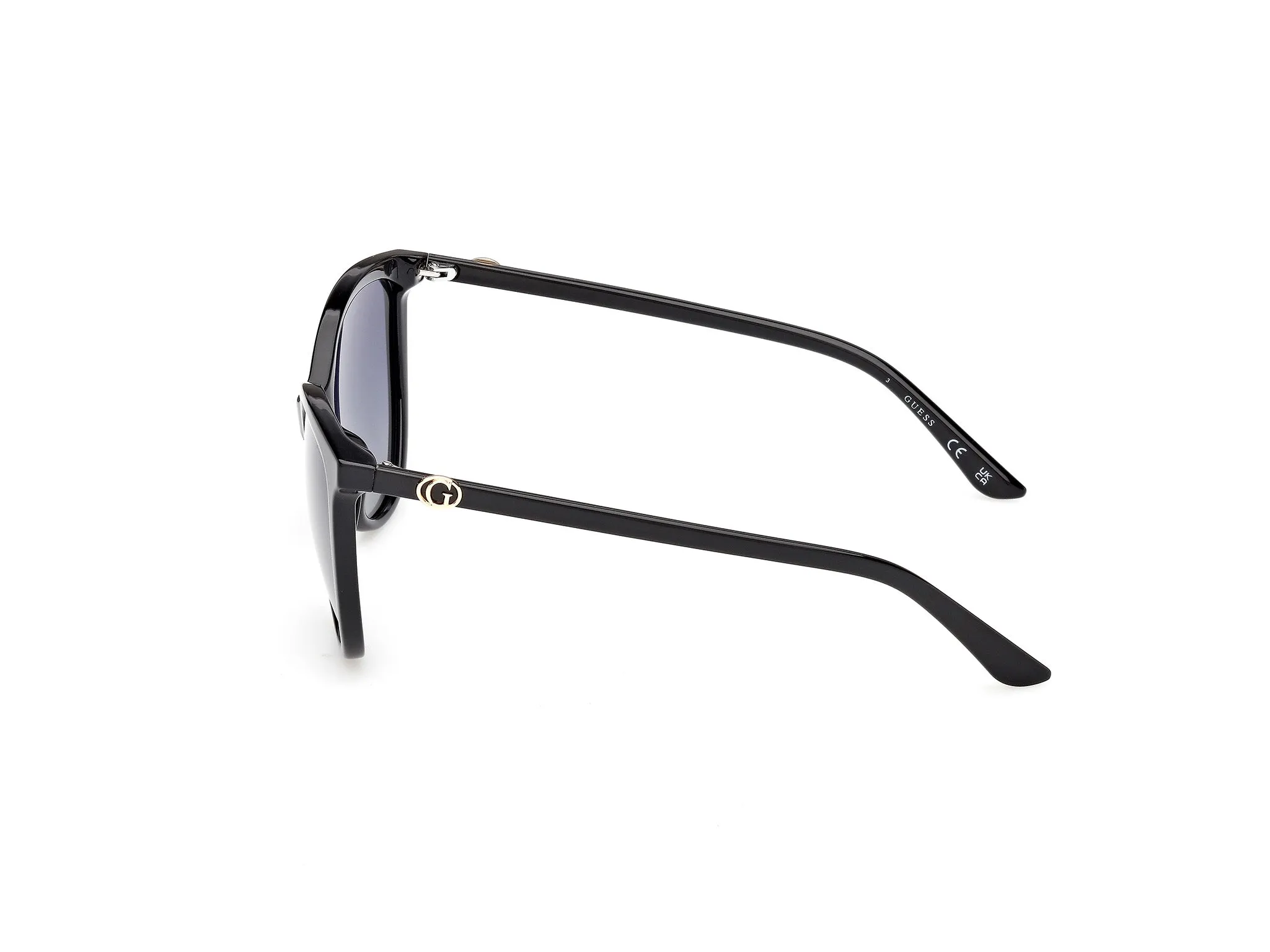 Guess GU00256 01D Occhiali da sole Iniettato Nero Fumo Cat Eye Polarizzata - immagine 3