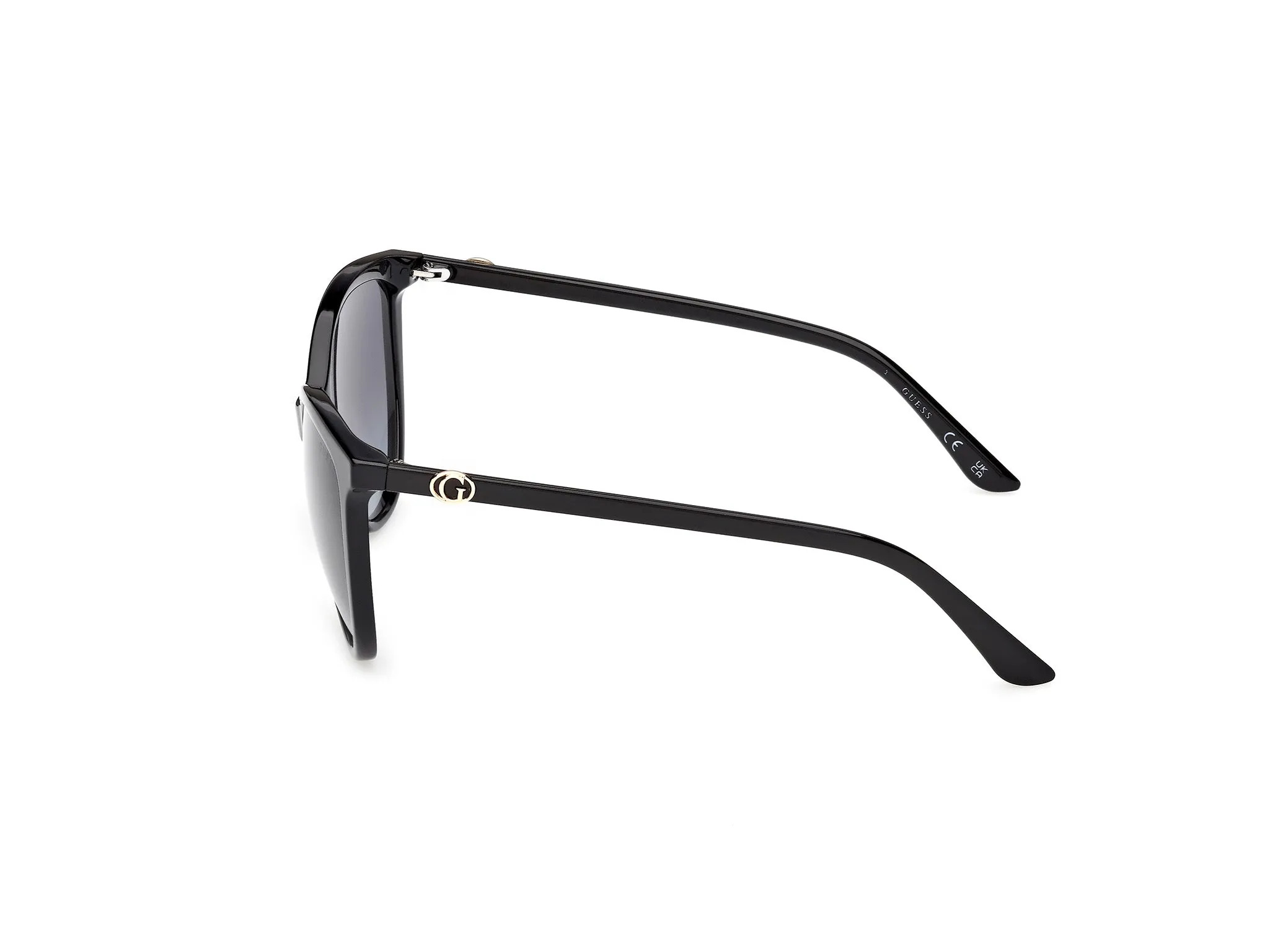 Guess GU00256 01B Occhiali da sole Iniettato Nero Fumo Cat Eye Normale - immagine 3